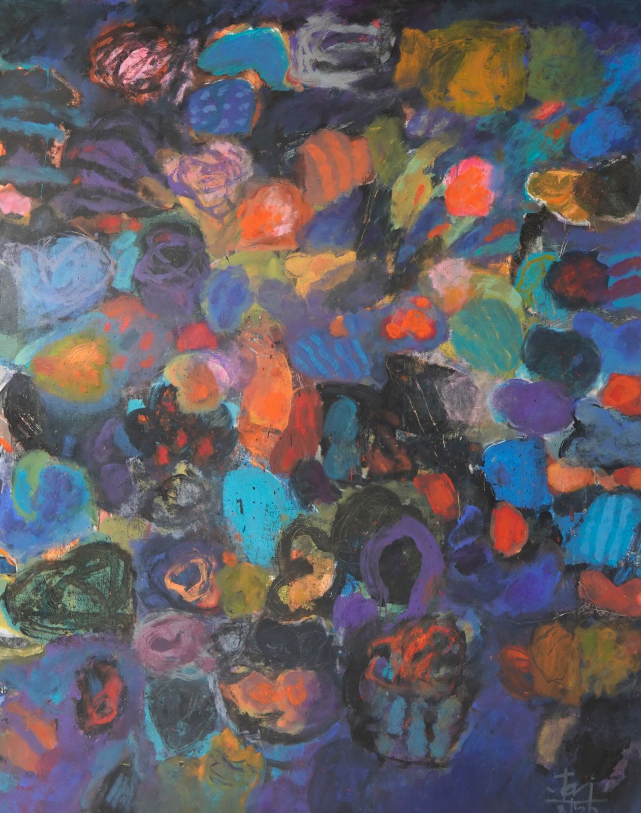 Flora & Fauna (Tahiti) Acrylic on Canvas 2020 by Tajuddin-Ismail (Photo: g13 gallery)