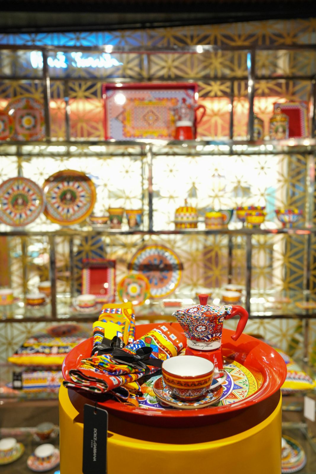 Dolce & Gabbana Casa Carretto pieces on display (Photo: Opulence Design Concept)