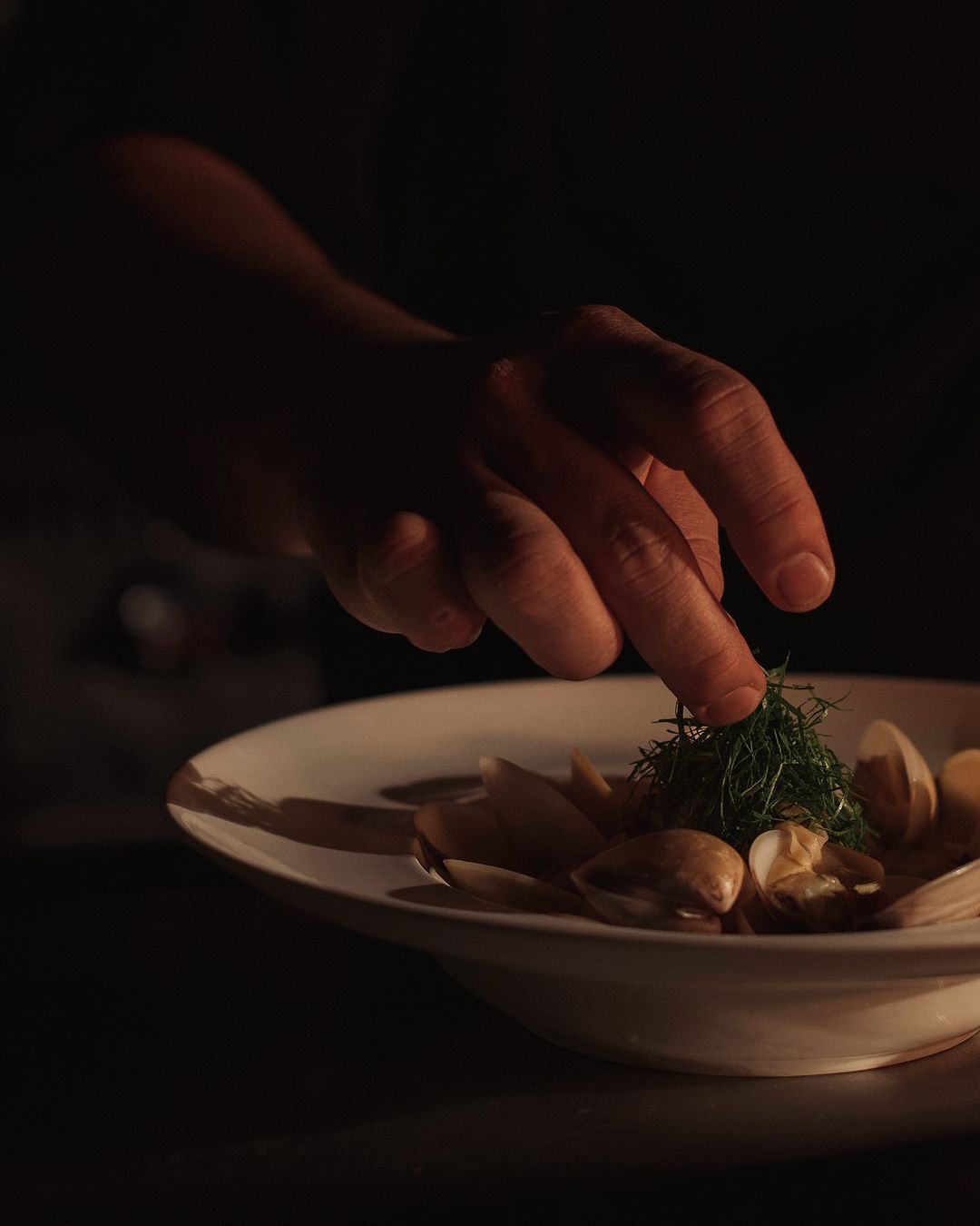 Clam, bacon, and sake pasta (Photo: Instagram / @pfivetwo)