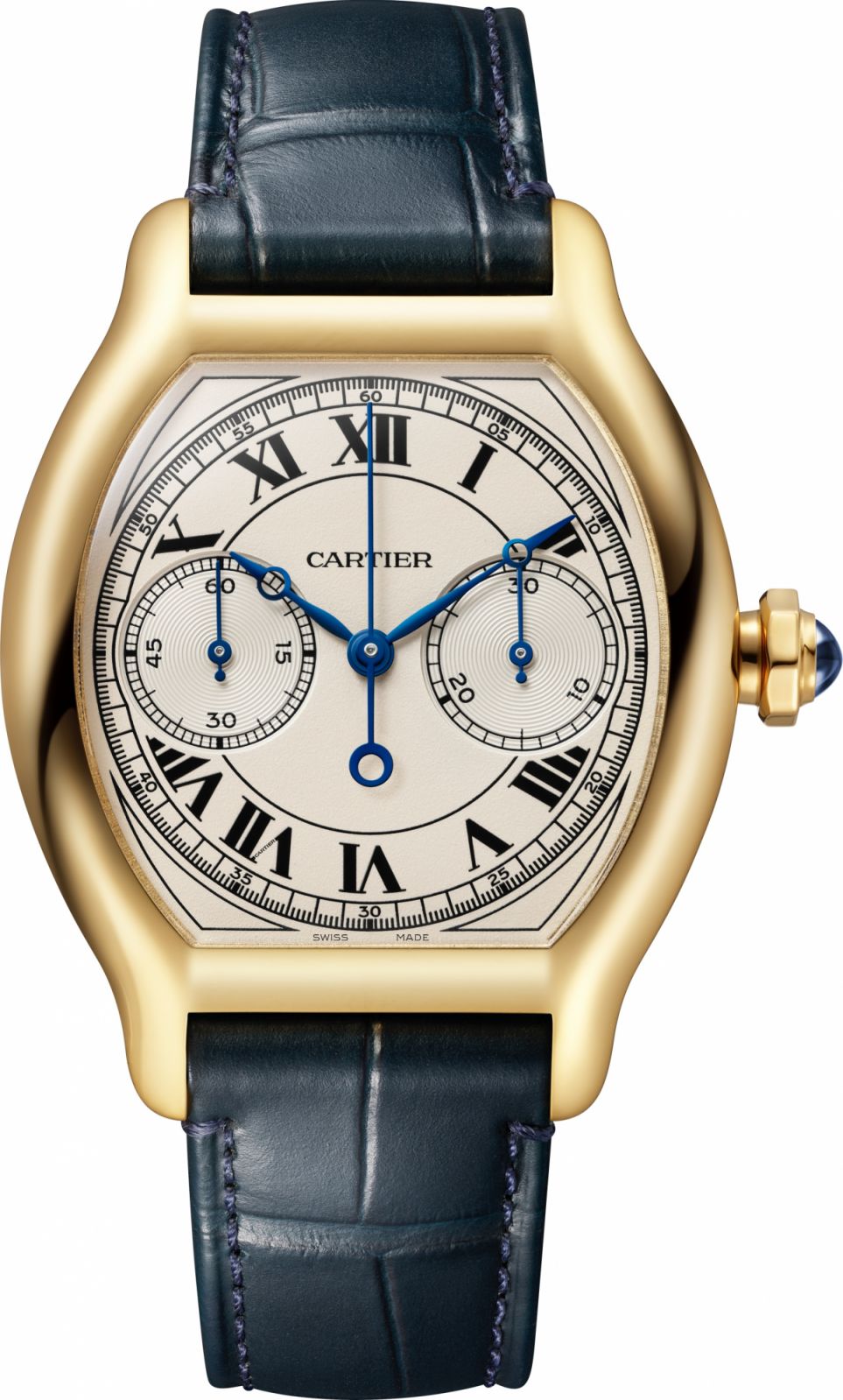 Cartier Privé系列Tortue單按鈕計時腕錶。（Photo: Cartier）