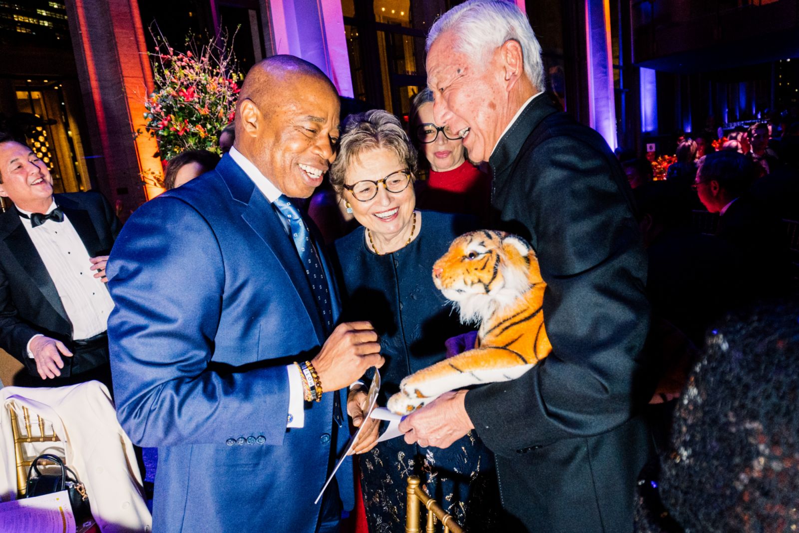 NY Phil Lunar New Year Gala: Eric Adams (left), Deborah Borda (middle), Oscar Tang (right)