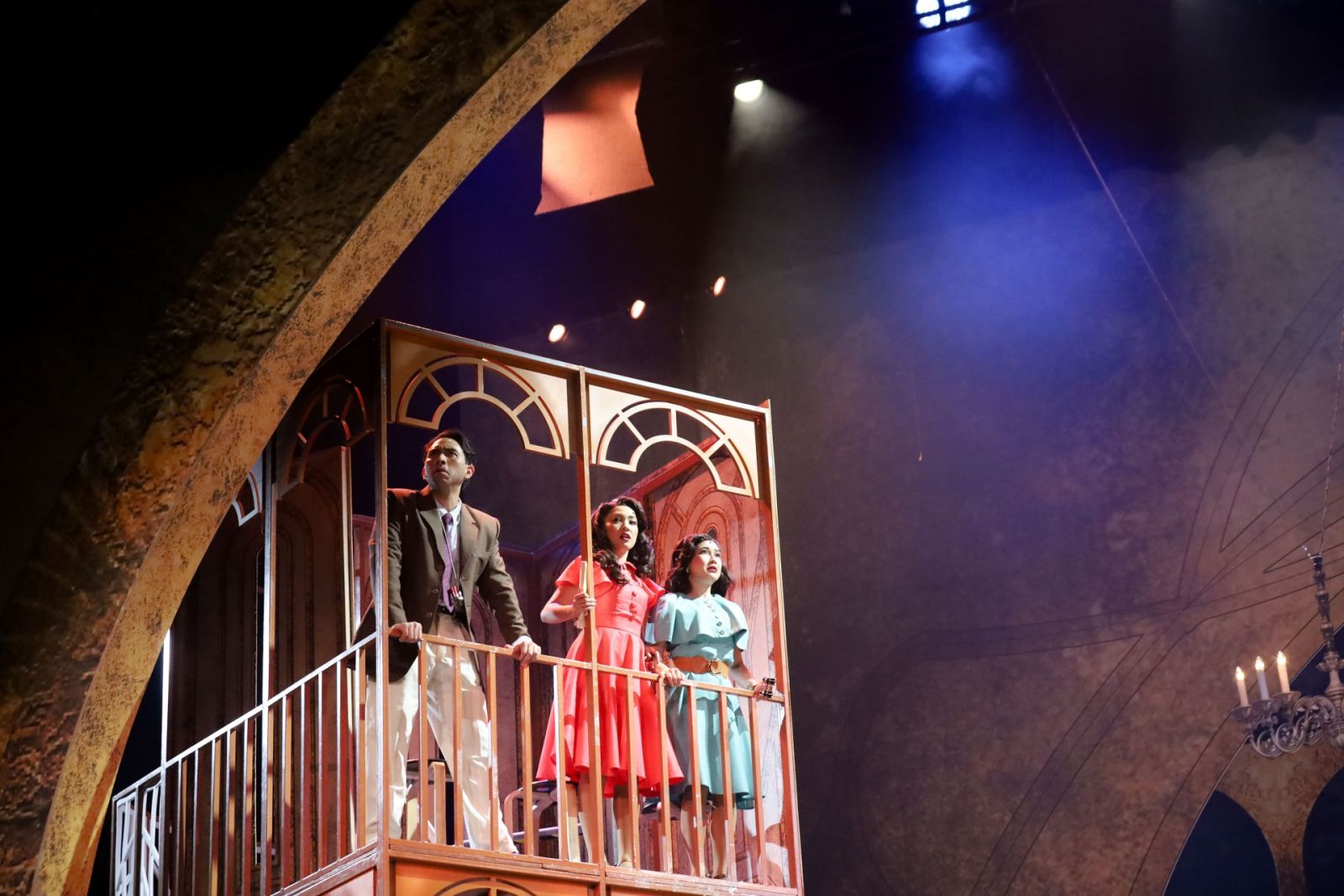 Brian Sy plays Maximo, Gab Pangilinan plays Roxane, Jillian Ita-as plays Gabriel (Photo: Myra Ho)