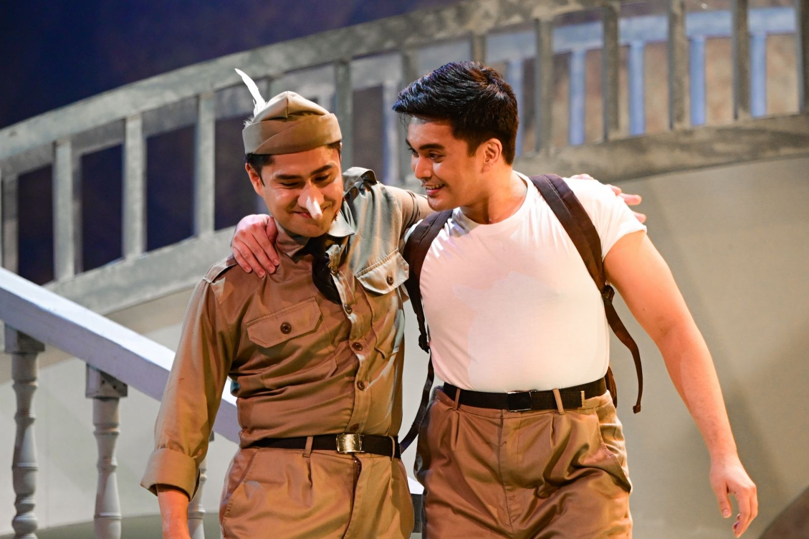 Myke Salomon plays Cyrano and MC Dela Cruz plays Christian (Photo: Kyle Venturillo)