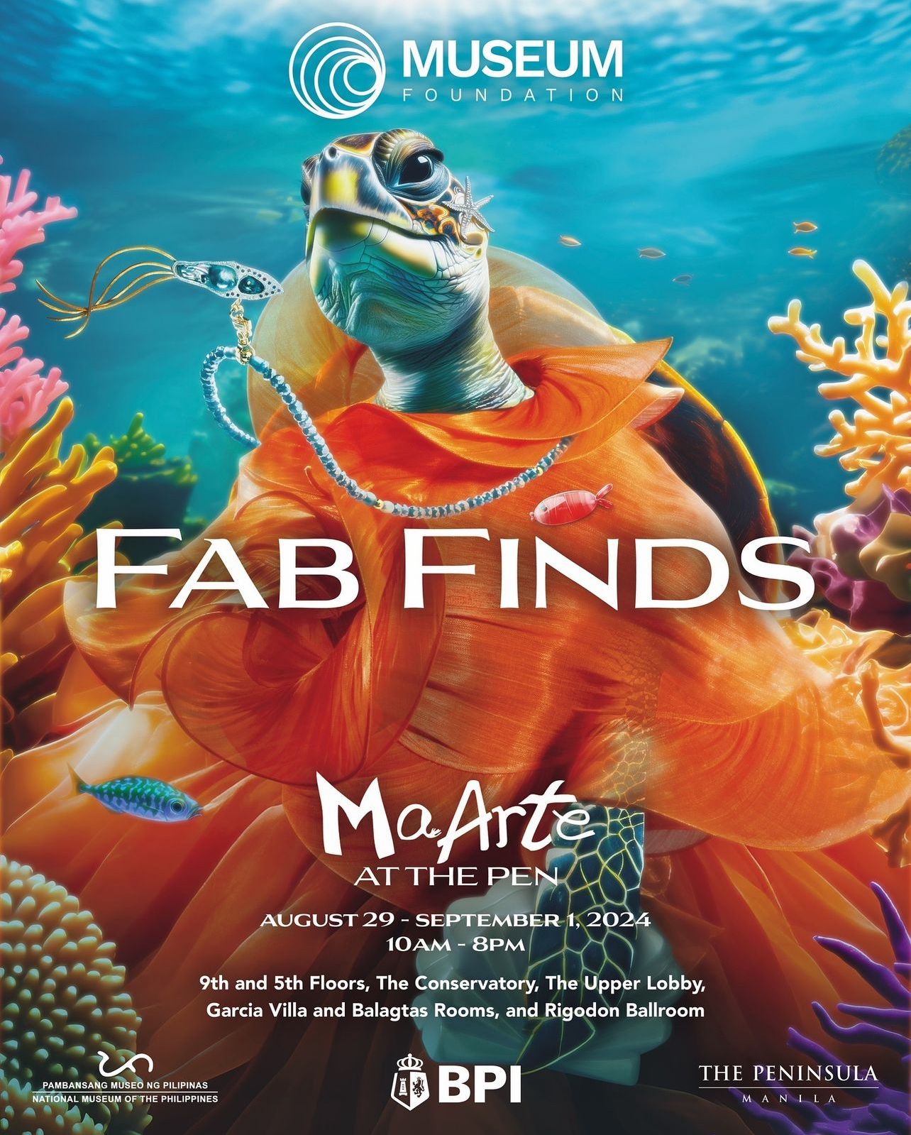 The AI-generated image of a sea turtle wearing merchandise from the MaArte Fair 2024 (Photo: Instagram / MaArte Fair)