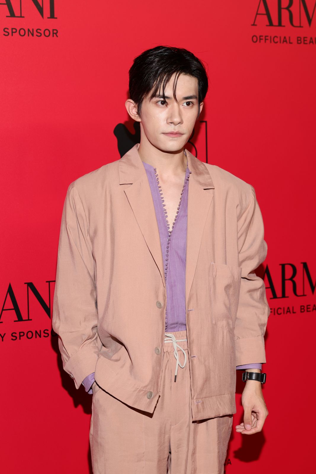 VENICE, ITALY - AUGUST 31: Jackson Yee attends the 2024 Armani Beauty dinner photocall at Arsenale on August 31, 2024 in Venice, Italy. (Photo by Andreas Rentz/Getty Images)