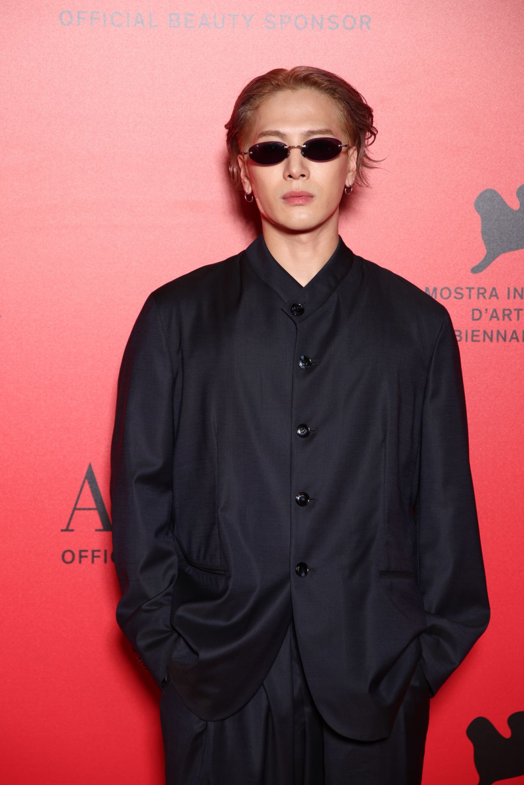 VENICE, ITALY - AUGUST 31: Jackson Wang attends the Armani Beauty Passione Party during the 81st Venice International Film Festival at Arsenale on August 31, 2024 in Venice, Italy. (Photo by Daniele Venturelli/Getty Images for Armani Beauty)