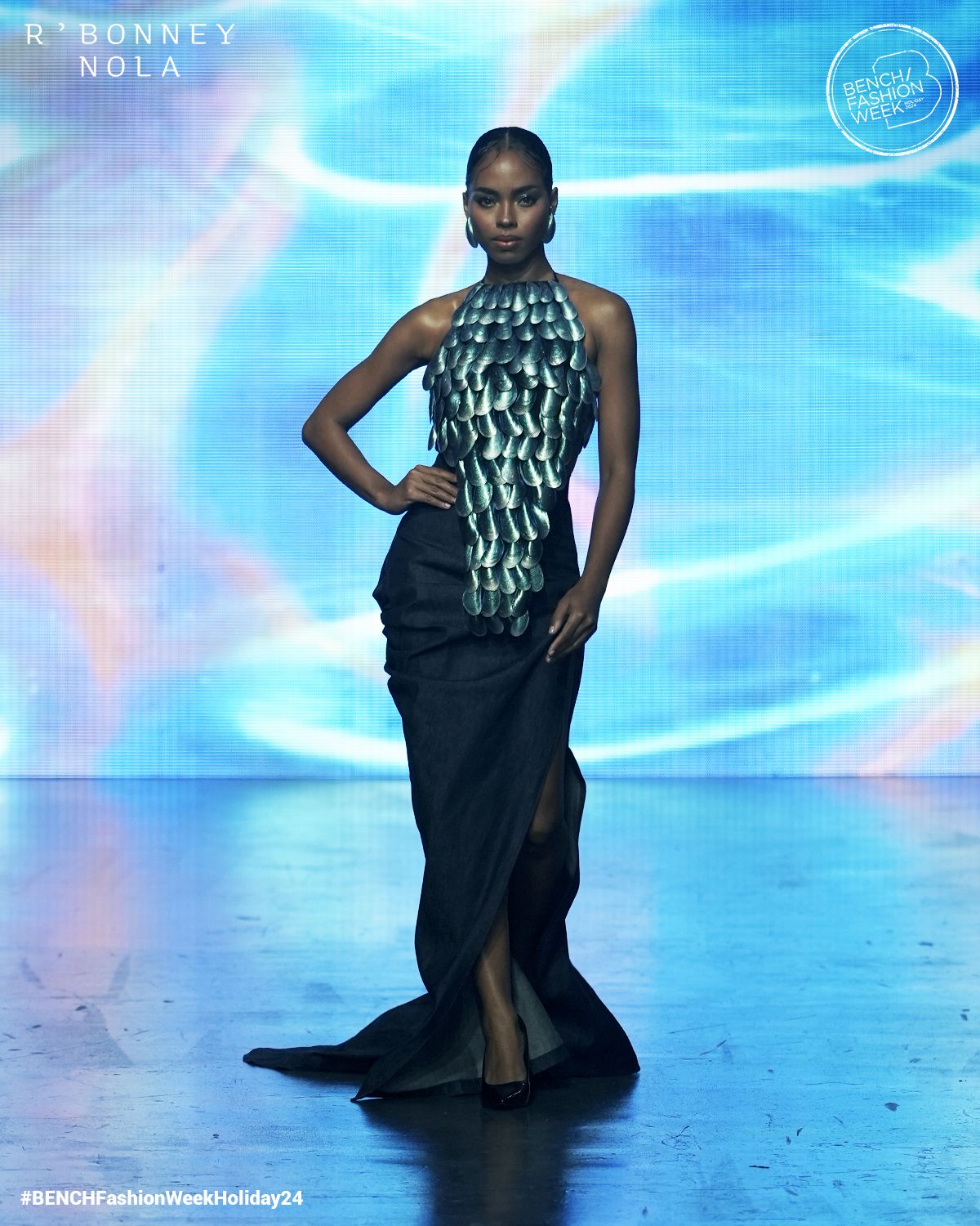 Chelsea Manalo dons one of R'Bonney Nola Gabriel's looks for Bench Fashion Week Holiday 2024 (Photo: Bench)