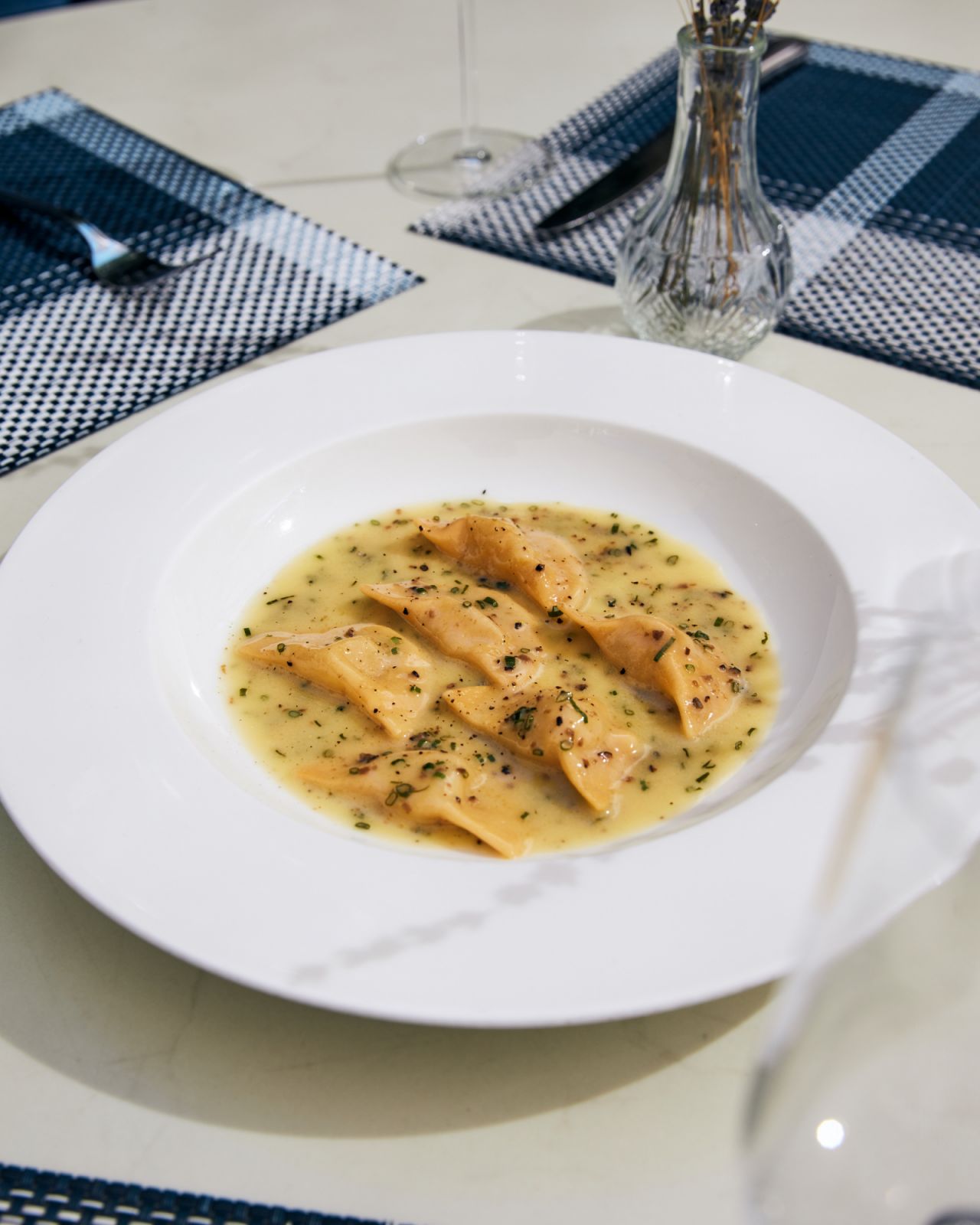 Scallop demi lune (Photo: Wolfgang’s Steakhouse)