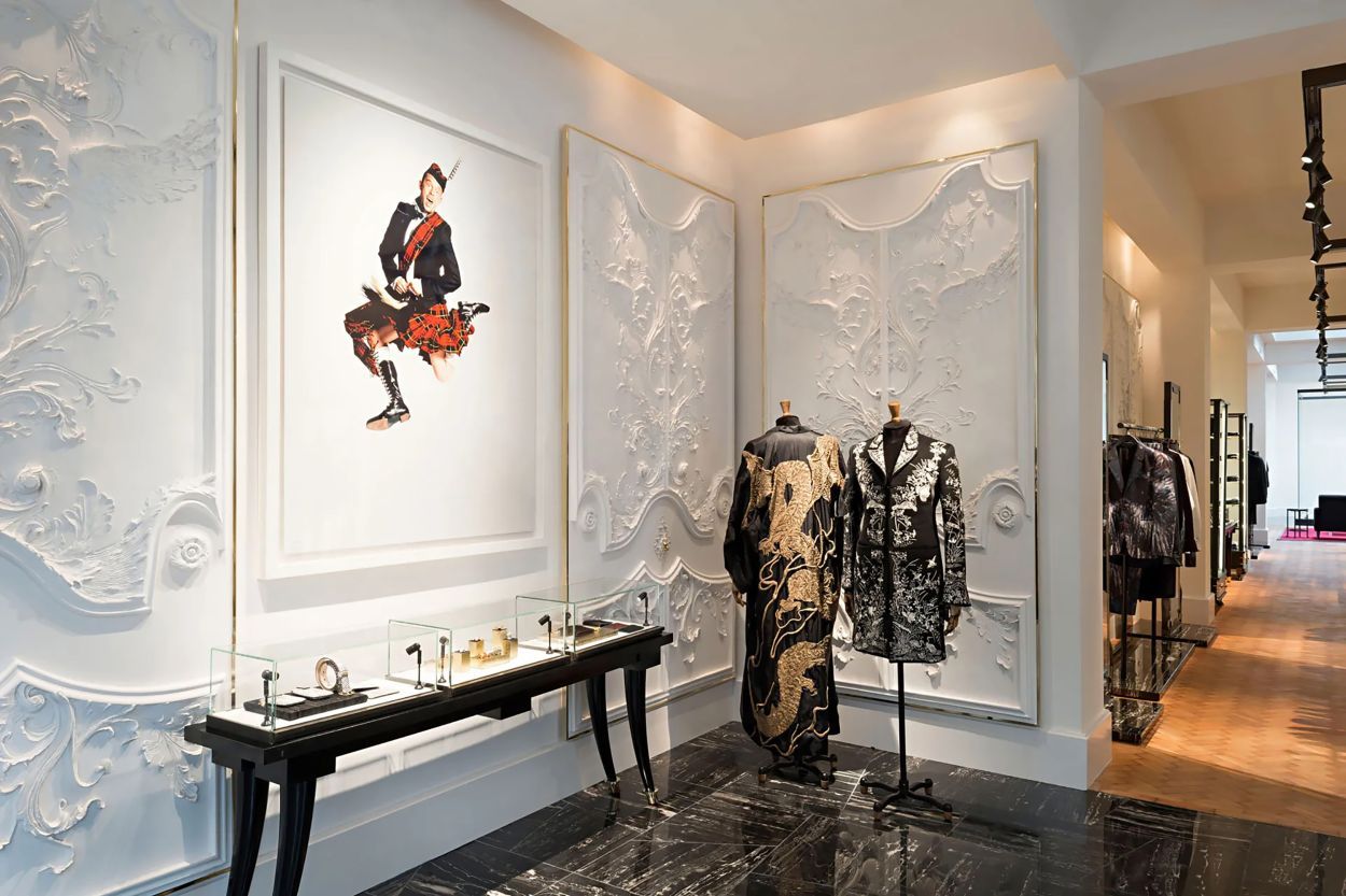 Inside the Alexander McQueen store on Savile Row
