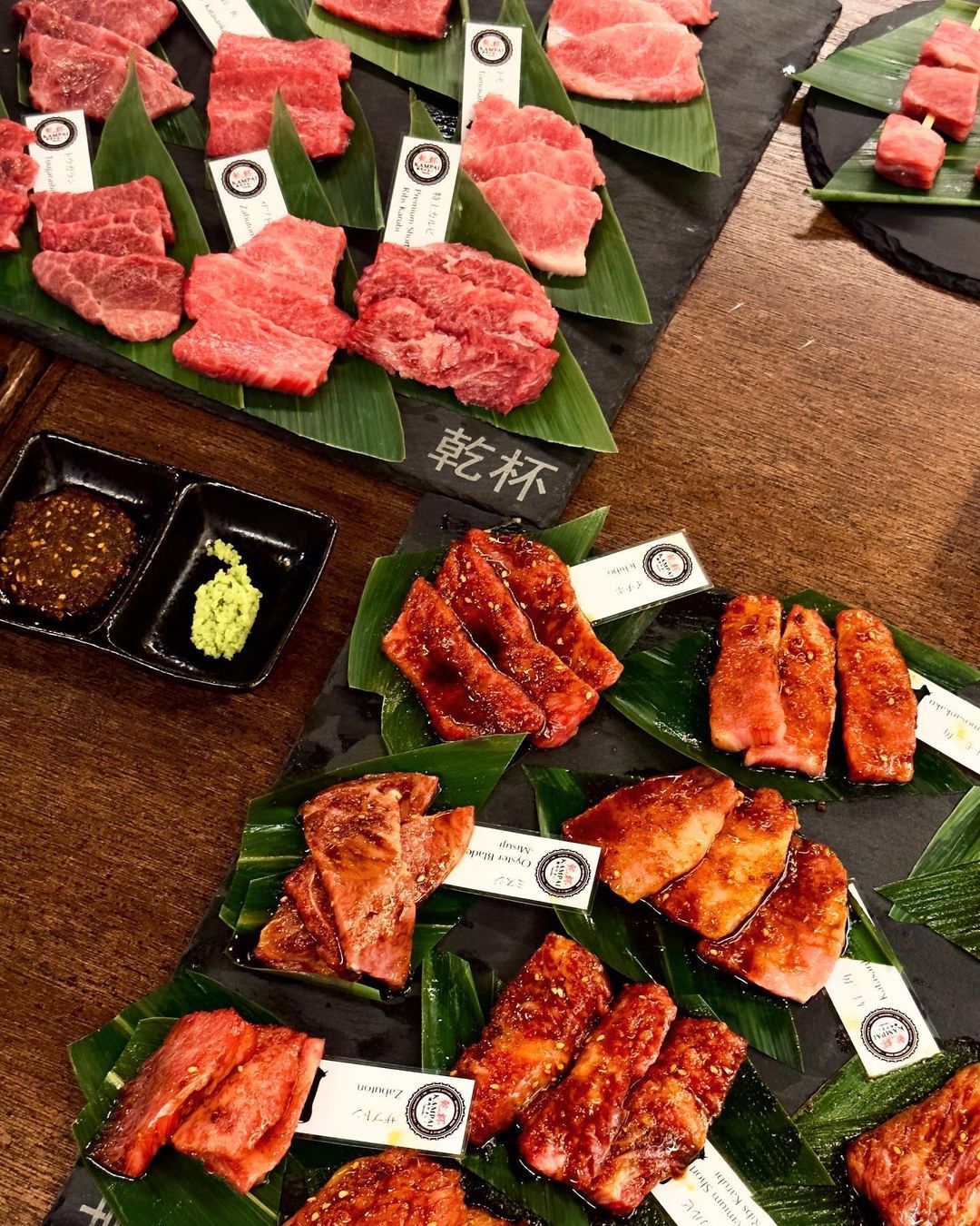 Raw and marinated Wagyu (Photo: Instagram / @kampaiyakiniku)