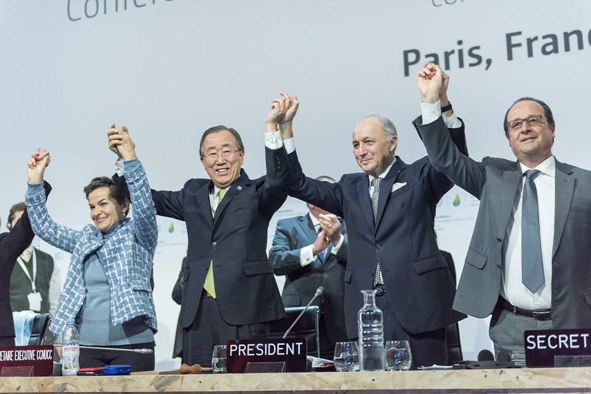 The Paris Climate Agreement in 2015 (Photo: Mark Garten/United Nations)