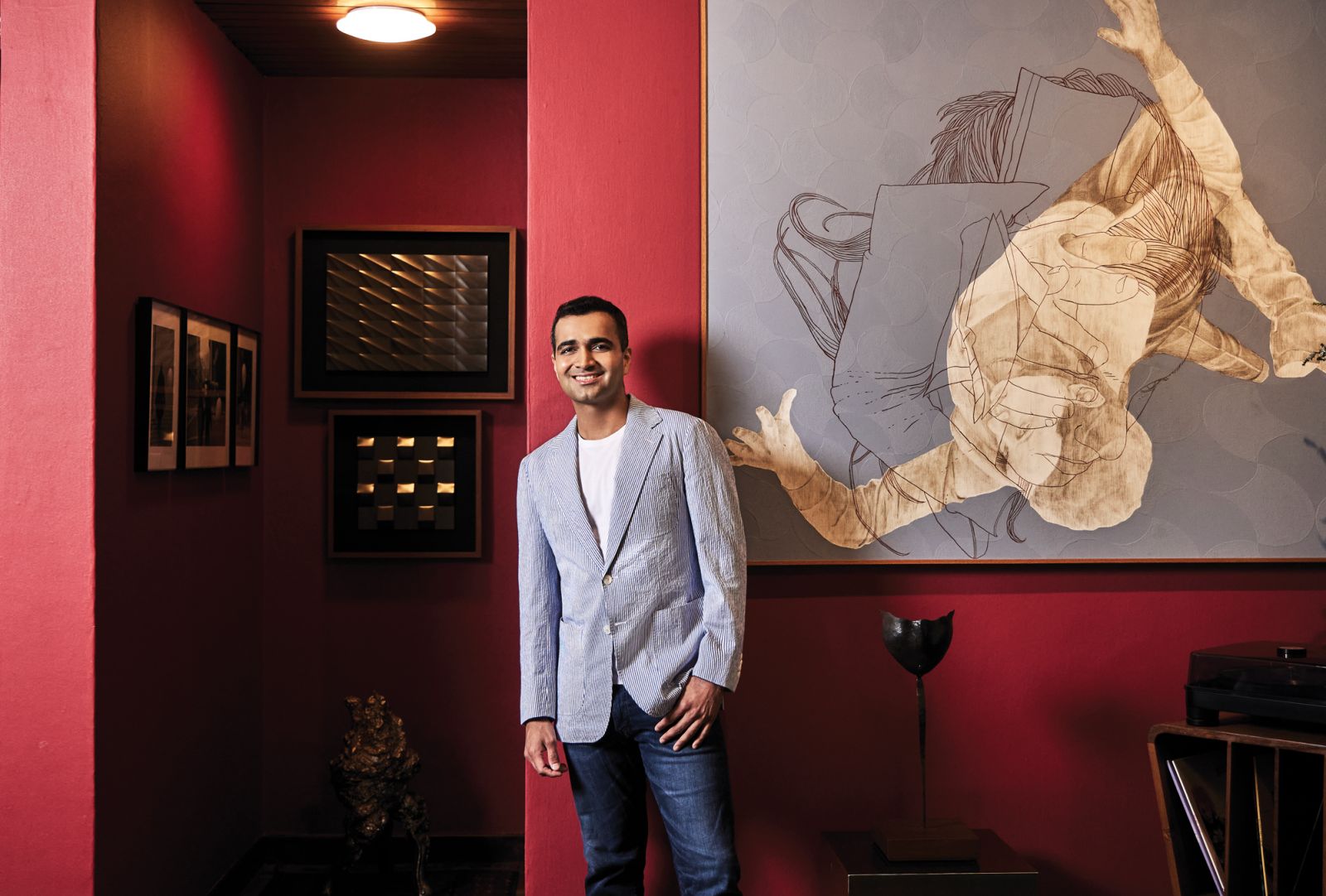 Collector and philanthropist Vir Kotak, pictured with his Stevens Road Collection