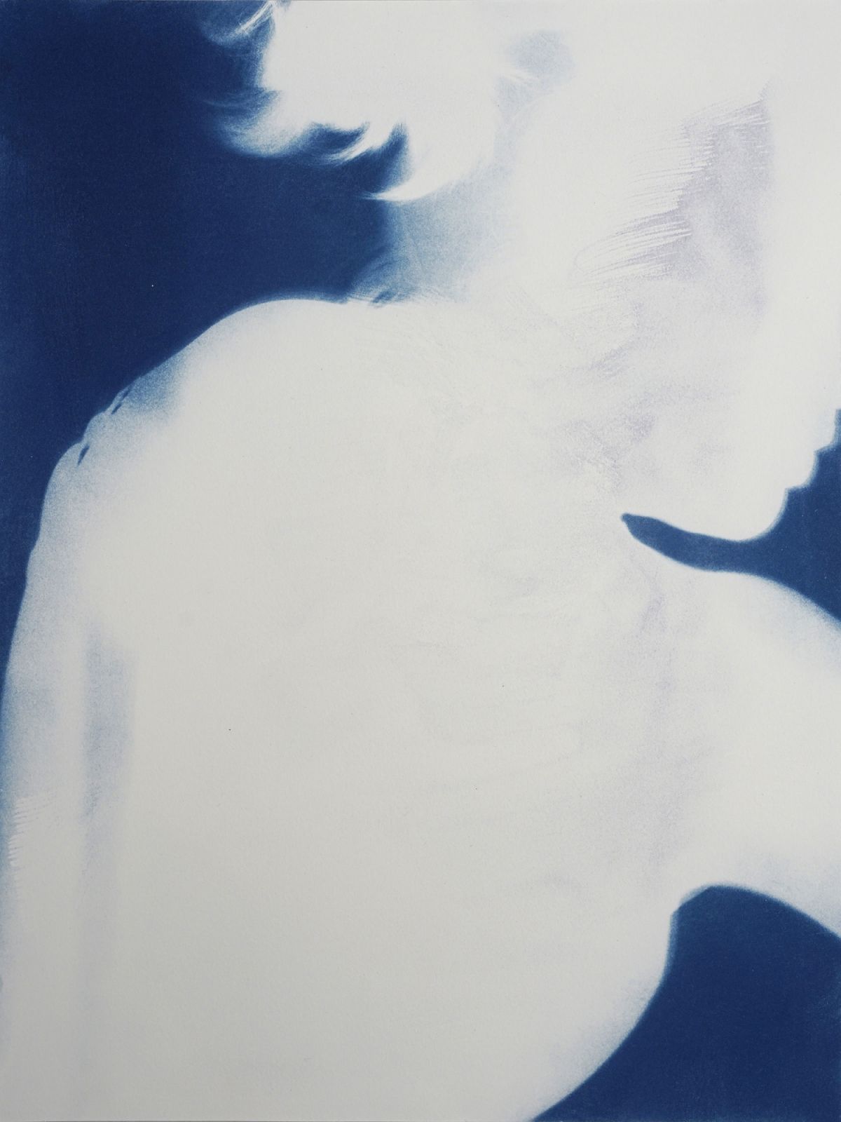 Wei Leng Tay, Untitled (Tay in Five Parts), 2024, Cyanotype on cotton rag, dimensions variable. Image courtesy of Yeo Workshop.