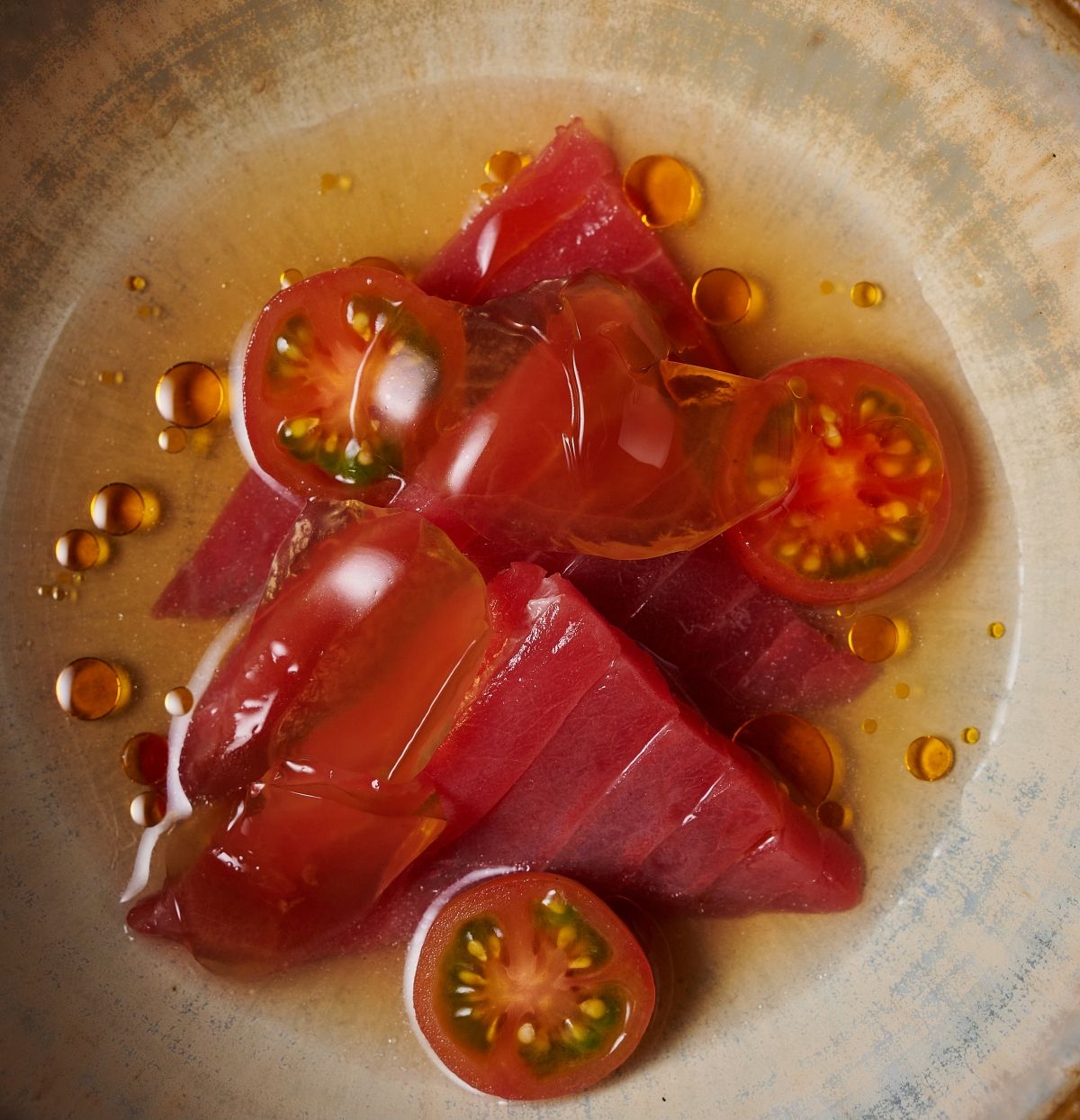 esta_Late harvest_ tomato . Nagasaki bluefin tuna