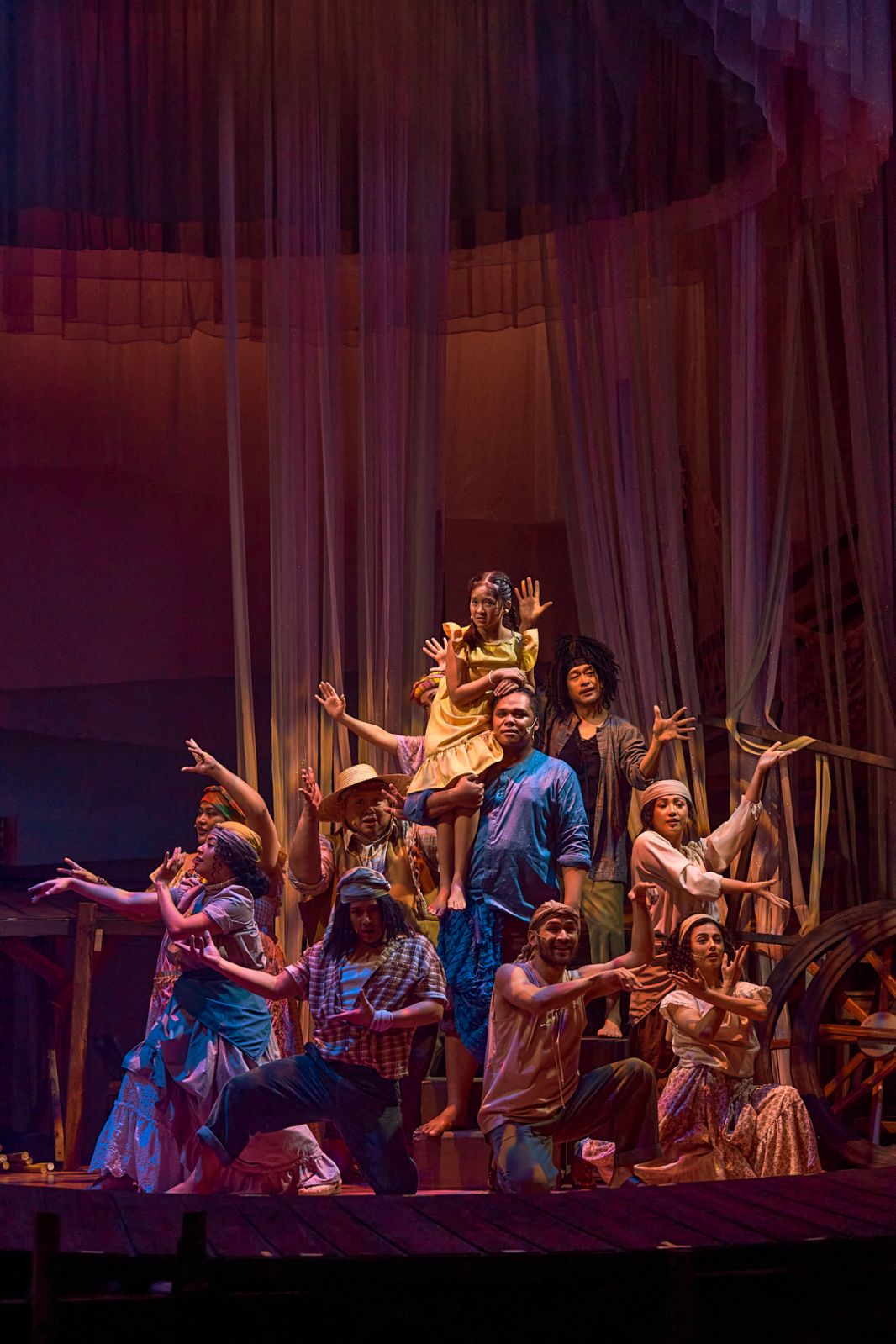 The cast of ‘Once on This Island’ on stage