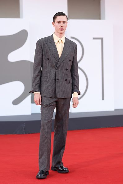 VENICE, ITALY - AUGUST 30: Harris Dickinson attends a red carpet for "Babygirl" during the 81st Venice International Film Festival on August 30, 2024 in Venice, Italy. (Photo by Franco Origlia/Getty Images)