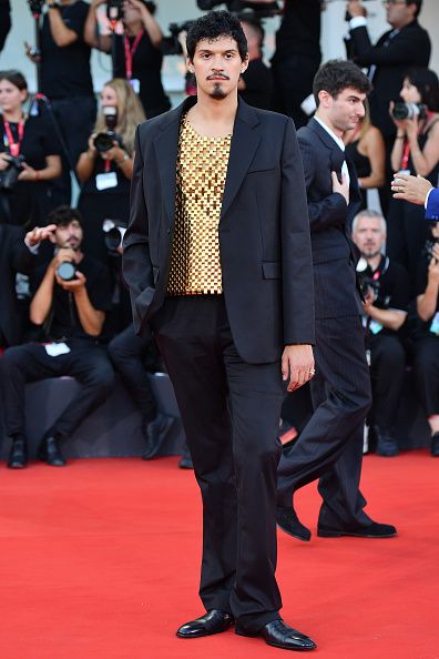 VENICE, ITALY - SEPTEMBER 03: Omar Apollo attends the "Queer" red carpet during the 81st Venice International Film Festival on September 03, 2024 in Venice, Italy. (Photo by Dominique Charriau/WireImage)