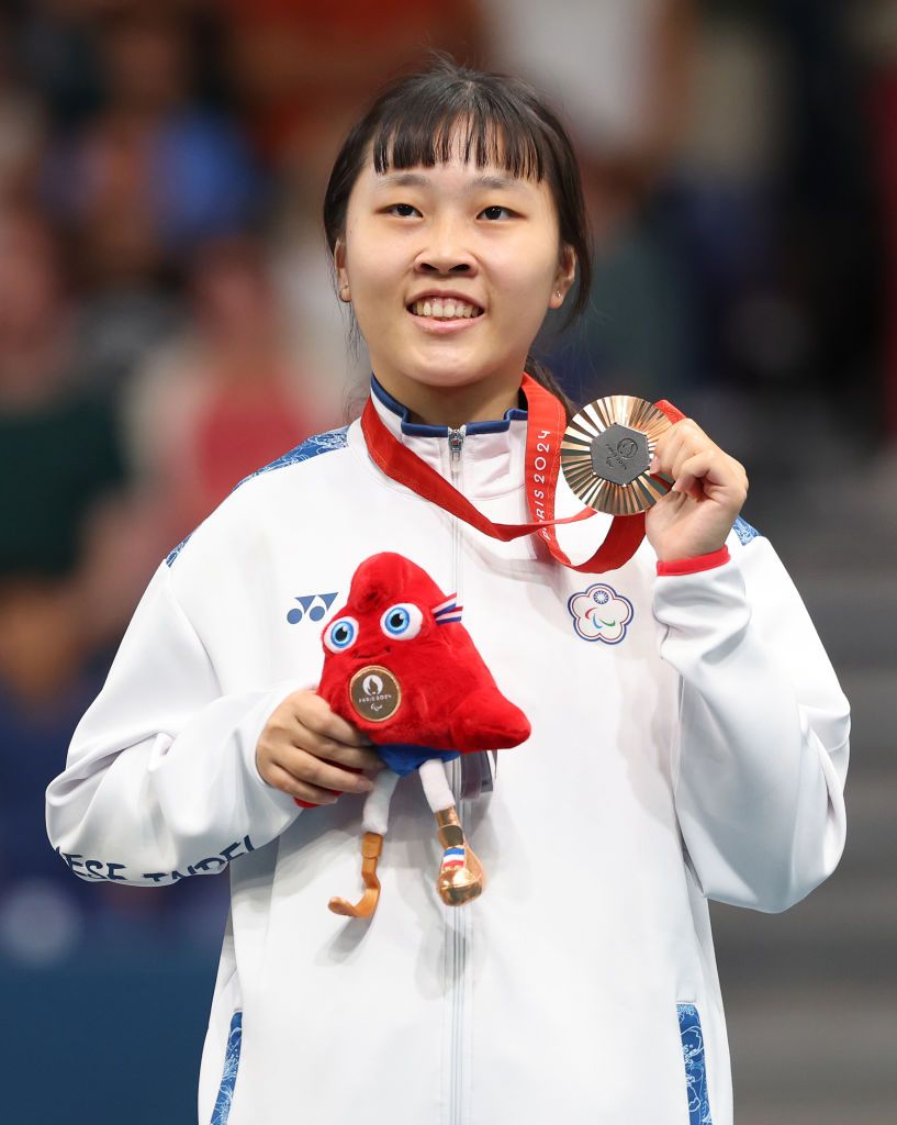 田曉雯參與TT10級女子桌球單打項目贏得銅牌。(Photo by Michael Reaves/Getty Images)