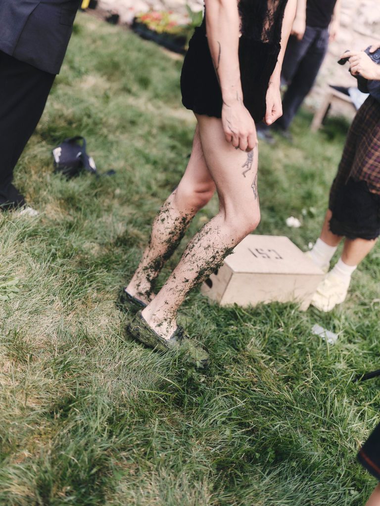 Backstage at Collina Strada RTW Spring 2025 as part of New York Ready to Wear Fashion Week held at the Marble Cemetery on September 6, 2024 in New York, New York.  (Photo by Kelly Taub/WWD via Getty Images)