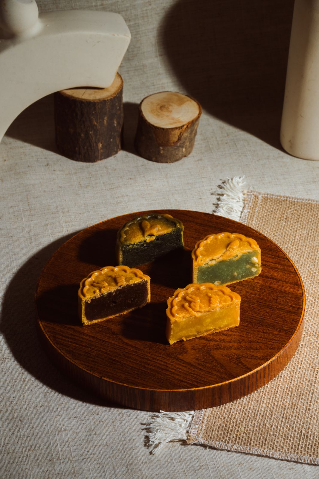 Traditional baked mooncakes with inventive fillings (Photo: Café Kitsune)