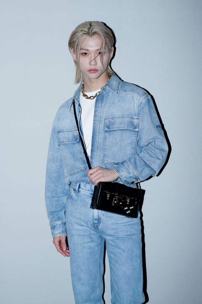 SEOUL, SOUTH KOREA - APRIL 29: Felix of boy band Stray Kids attends the Louis Vuitton Pre-Fall 2023 Show on the Jamsugyo Bridge at the Hangang River on April 29, 2023 in Seoul, South Korea. (Photo by Han Myung-Gu/Getty Images)