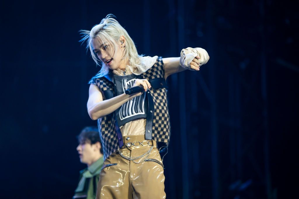 South Korean band Stray Kids performs in concert at Idays. Milan (Italy), July 12th, 2024. (Photo by Elena Di Vincenzo/Archivio Elena Di Vincenzo/Mondadori Portfolio via Getty Images)