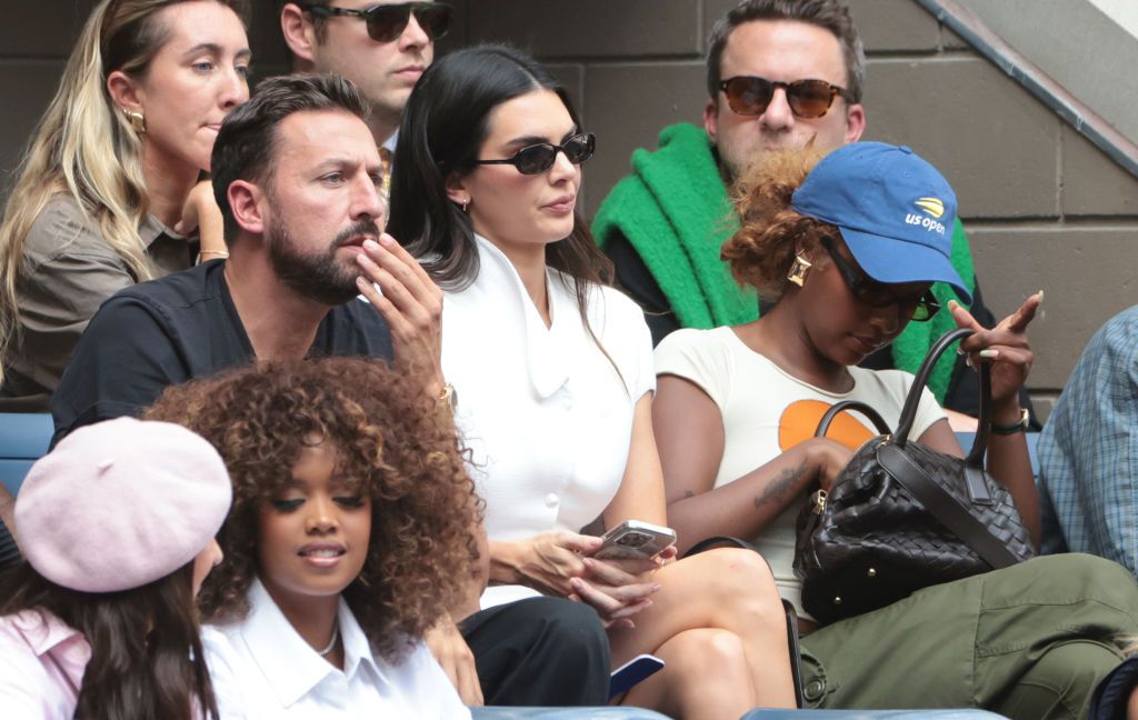 FNEW YORK, NEW YORK - SEPTEMBER 8: Kendall Jenner attends the men's final on day fourteen of the 2024 US Open Tennis Championships at the USTA Billie Jean King Tennis Center on September 8, 2024 in Flushing Meadows, Queens, New York City. (Photo by Jean Catuffe/GC Images)