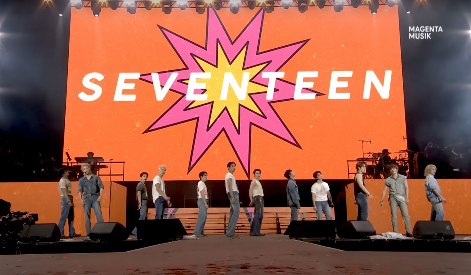 Seventeen after performing hit song ‘Very Nice’ (Screencap from YouTube / SEVENTEEN)