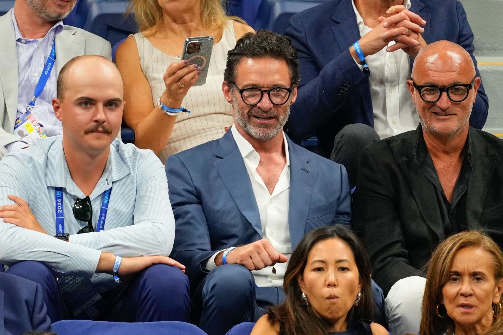 NEW YORK, NEW YORK - AUGUST 31: Hugh Jackman attends day 6 of the 2024 US Open Tennis Championships on August 31, 2024 in New York City. (Photo by Gotham/GC Images)