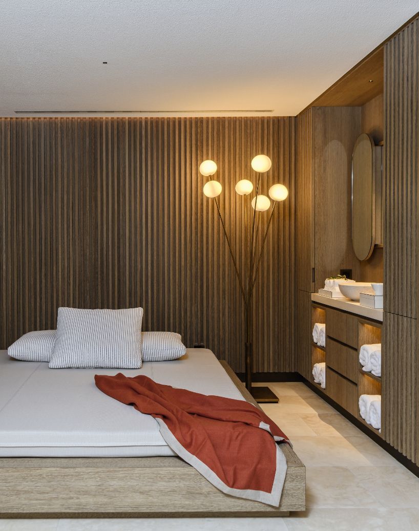 The Swiss villa’s private massage room