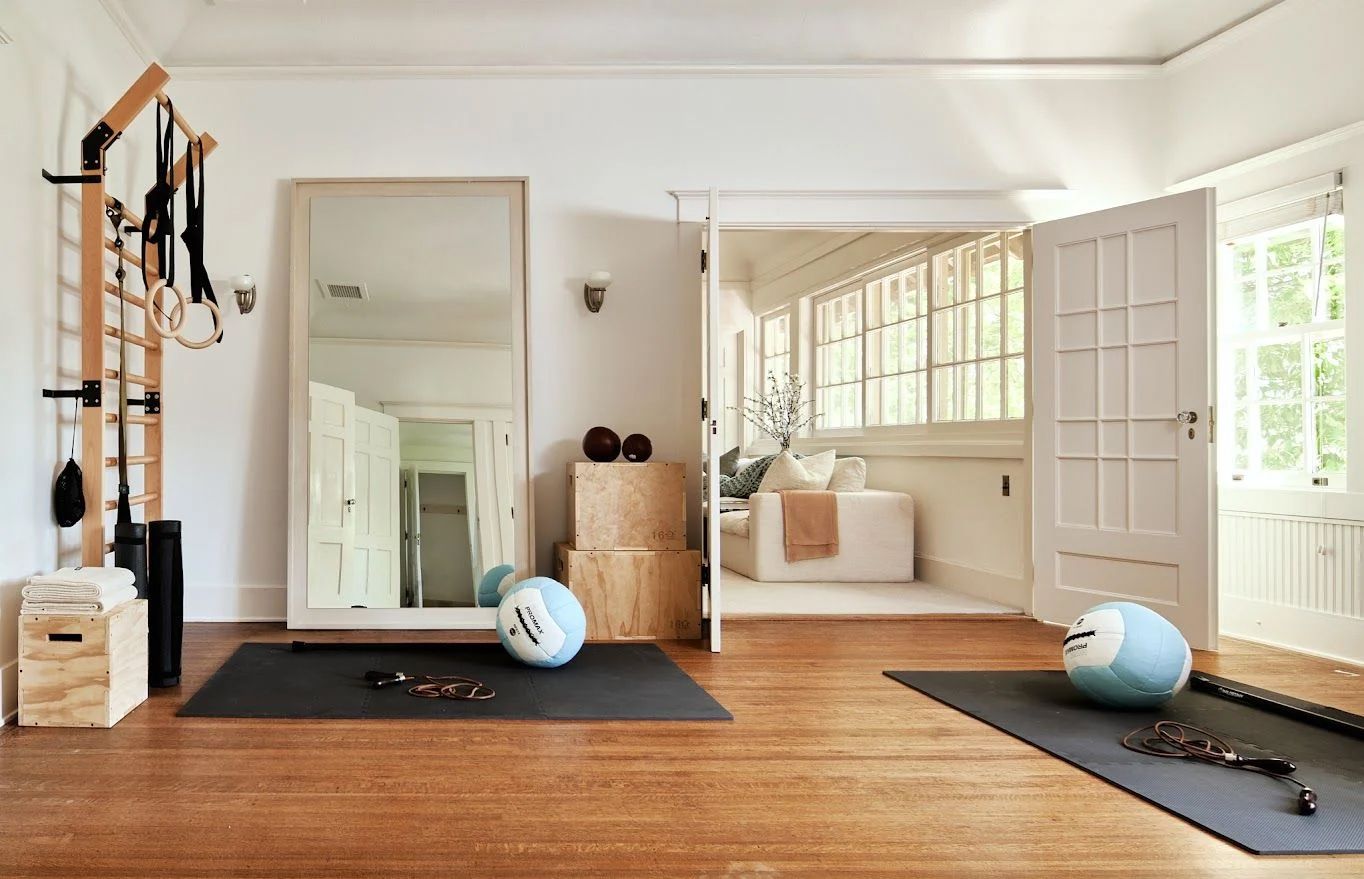 The Scandi-style Green Gables home gym