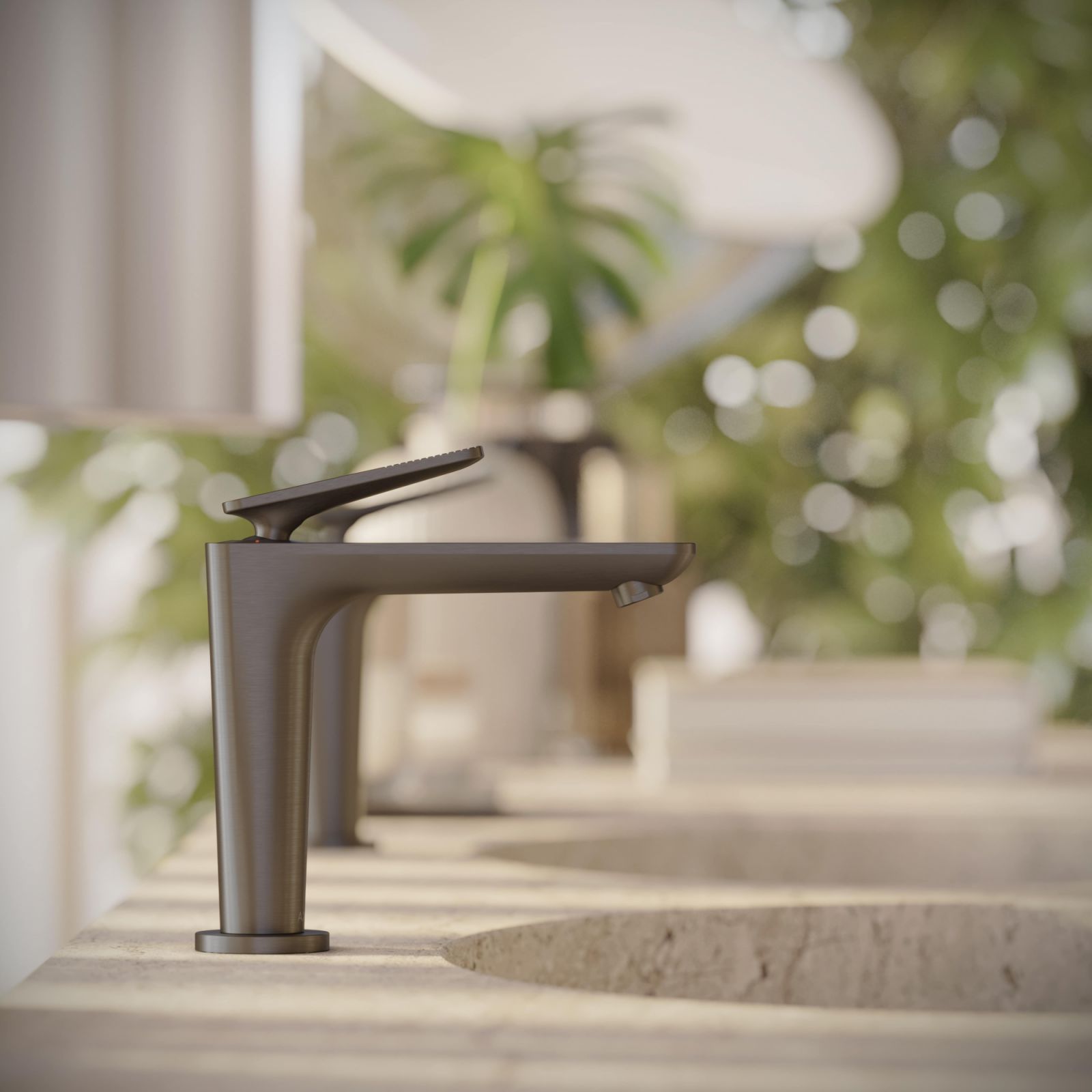 The sleek faucet and handle of the AXOR Citterio C range (Photo: Courtesy of AXOR)