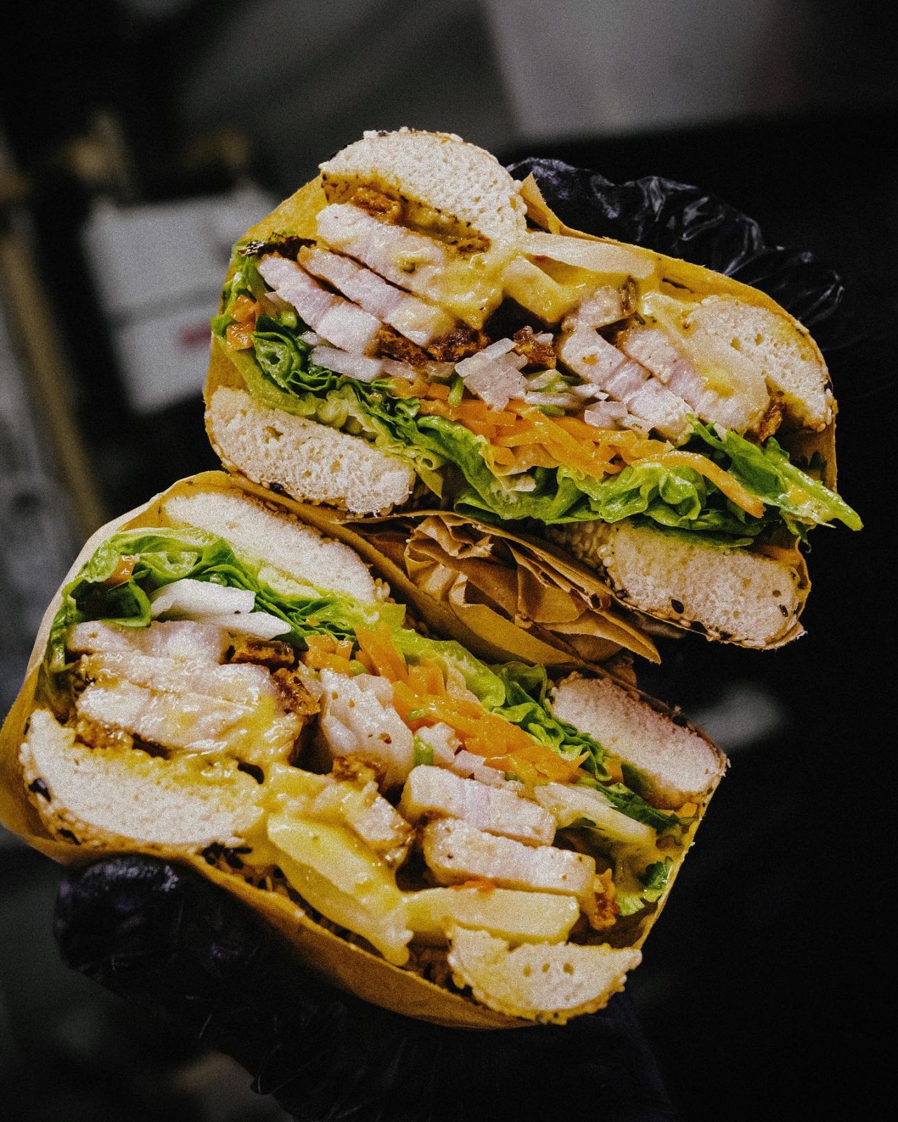 Two men bagel house