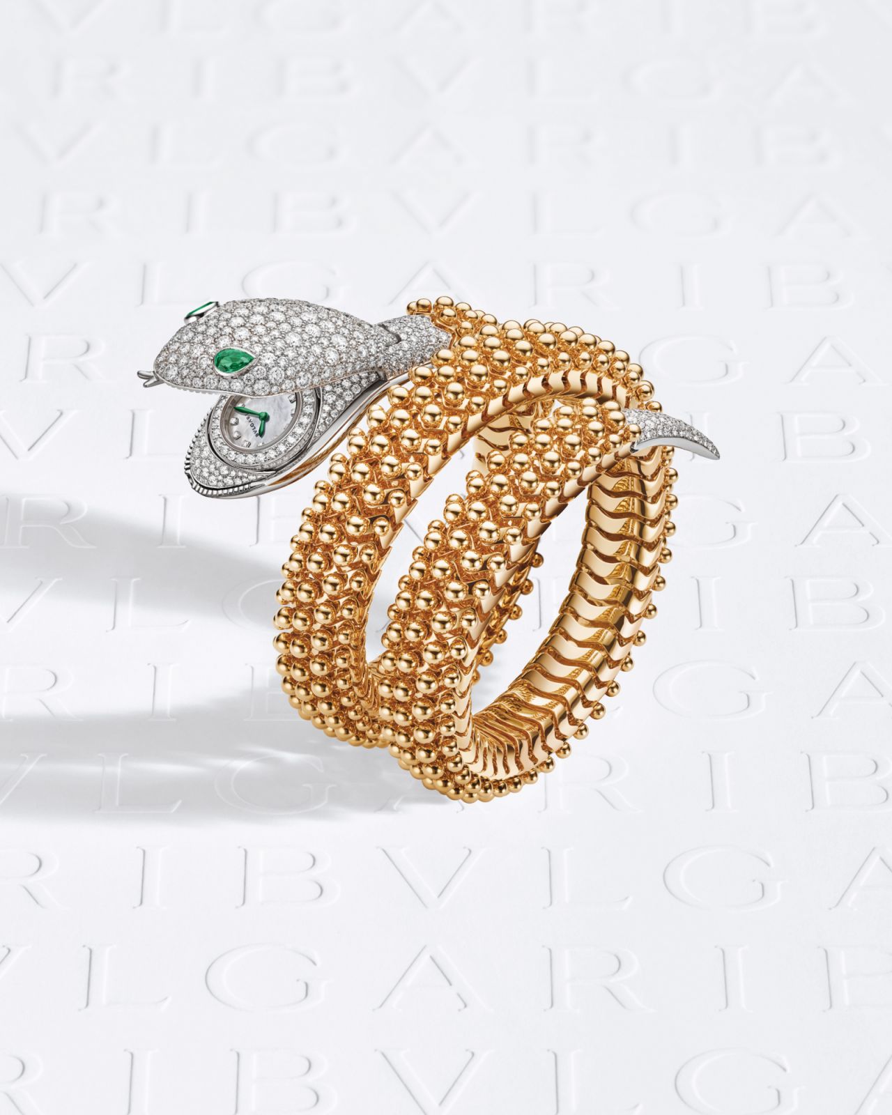 Serpenti Pallini in white gold and yellow gold (Photo: Courtesy of Bulgari)