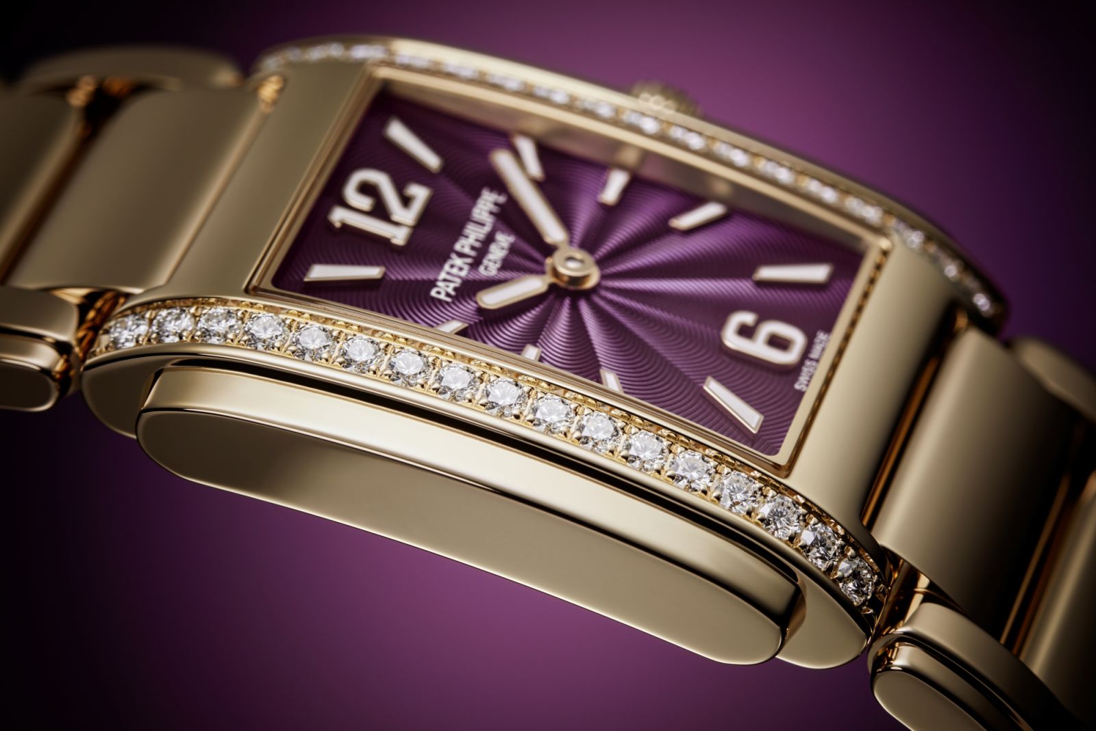 The Twenty~4's dial up close, with its mesmerising motif of concentric waves (Photo: Courtesy of Patek Philippe)