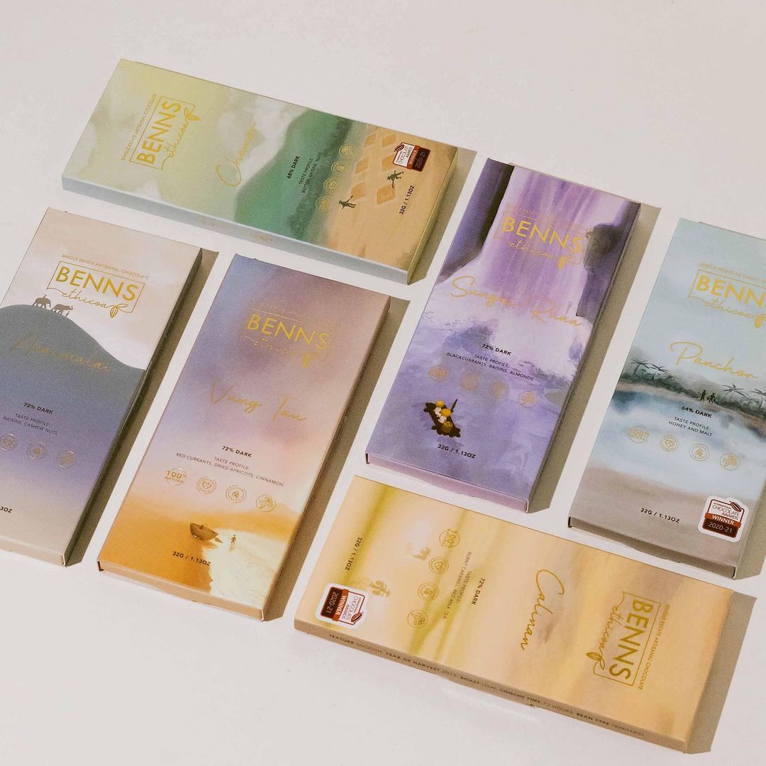 Chocolate bars from Benns Ethicoa (Photo: Instagram / @bennsethicoa)