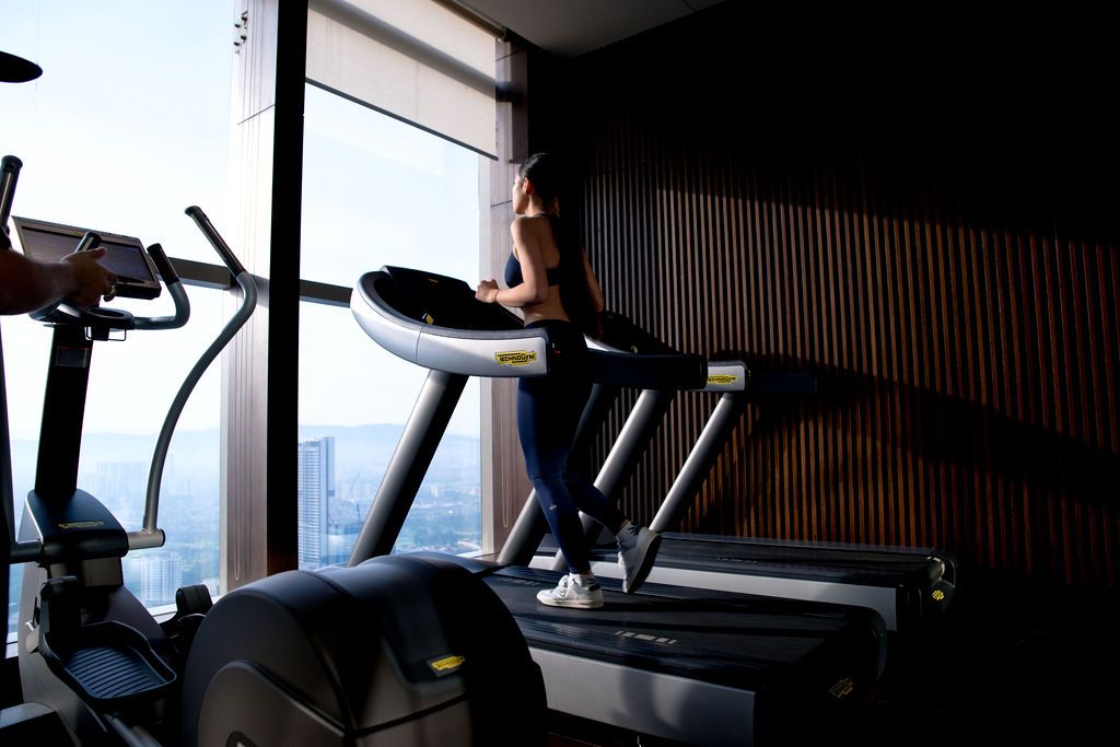 Impeccable views of the city at the wellness and fitness centre