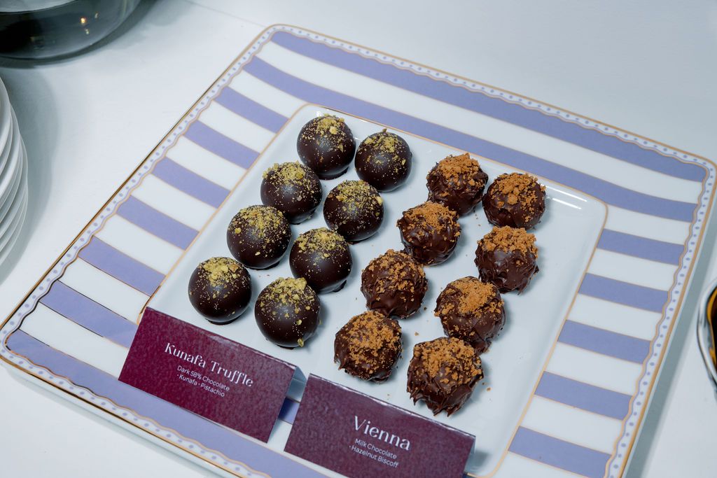 The Harriston Chocolatier Kunafa Truffle and Vienna chocolate balls