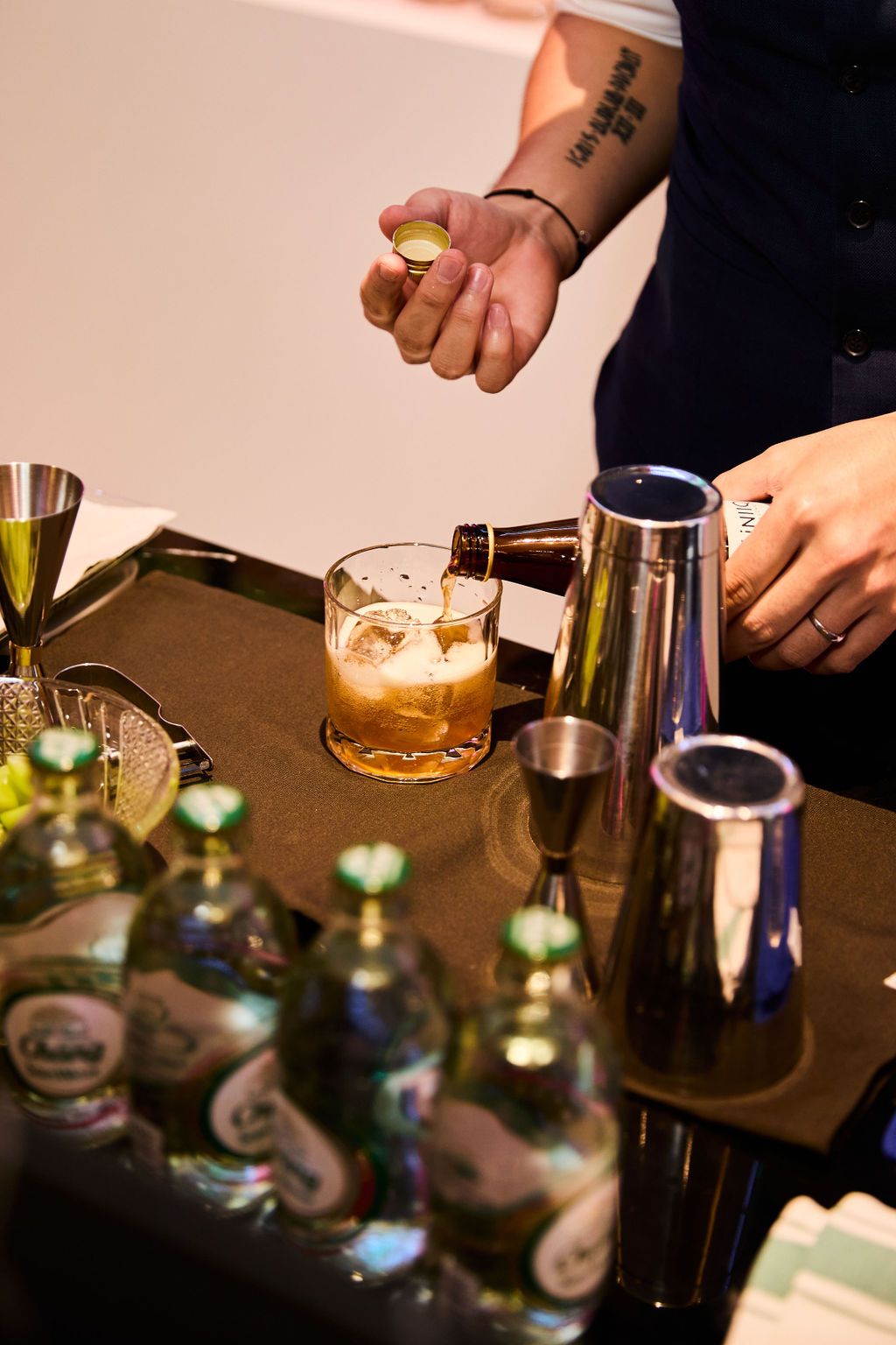 Expert bartenders with their mixology prowess