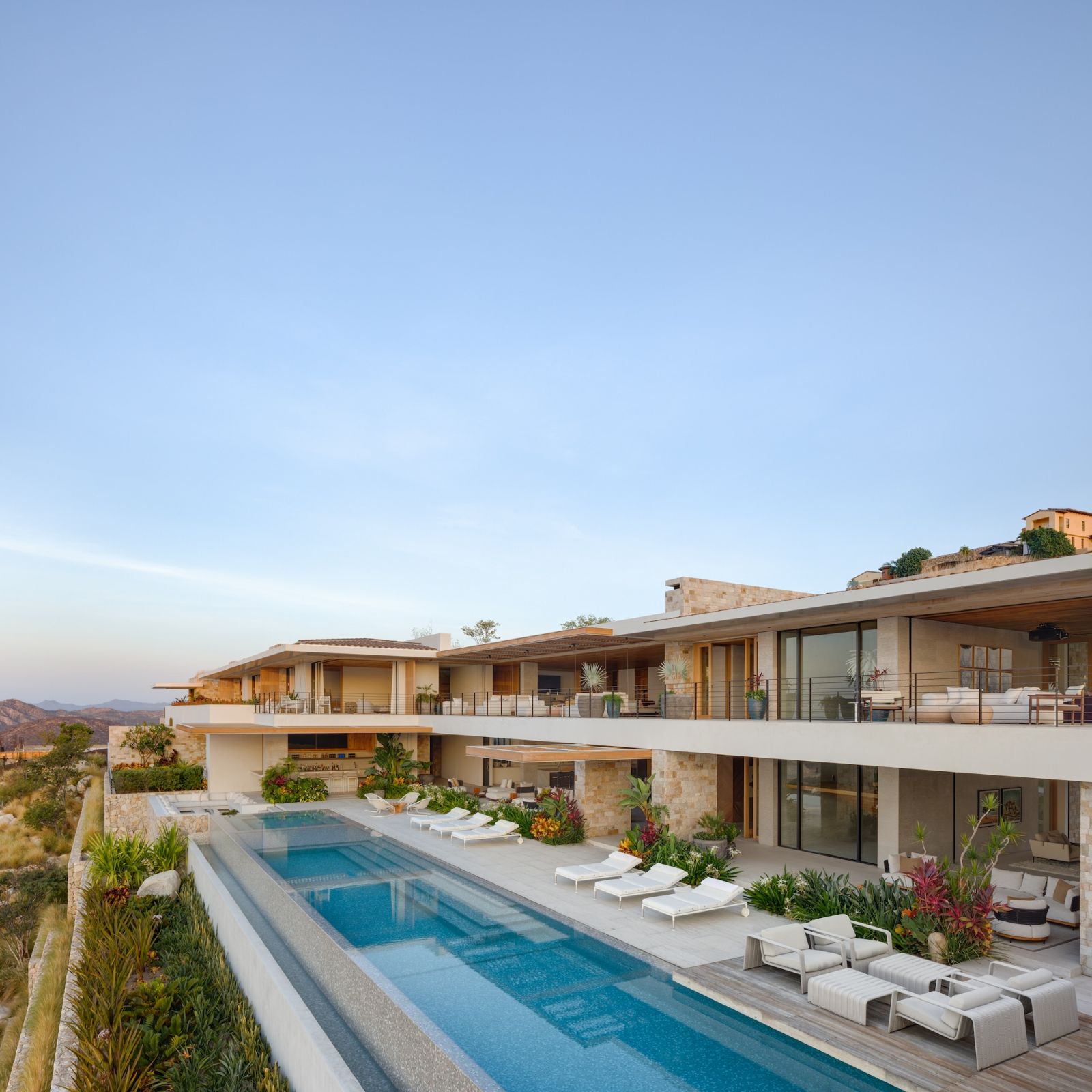 A view of the pool in the Baja, California home