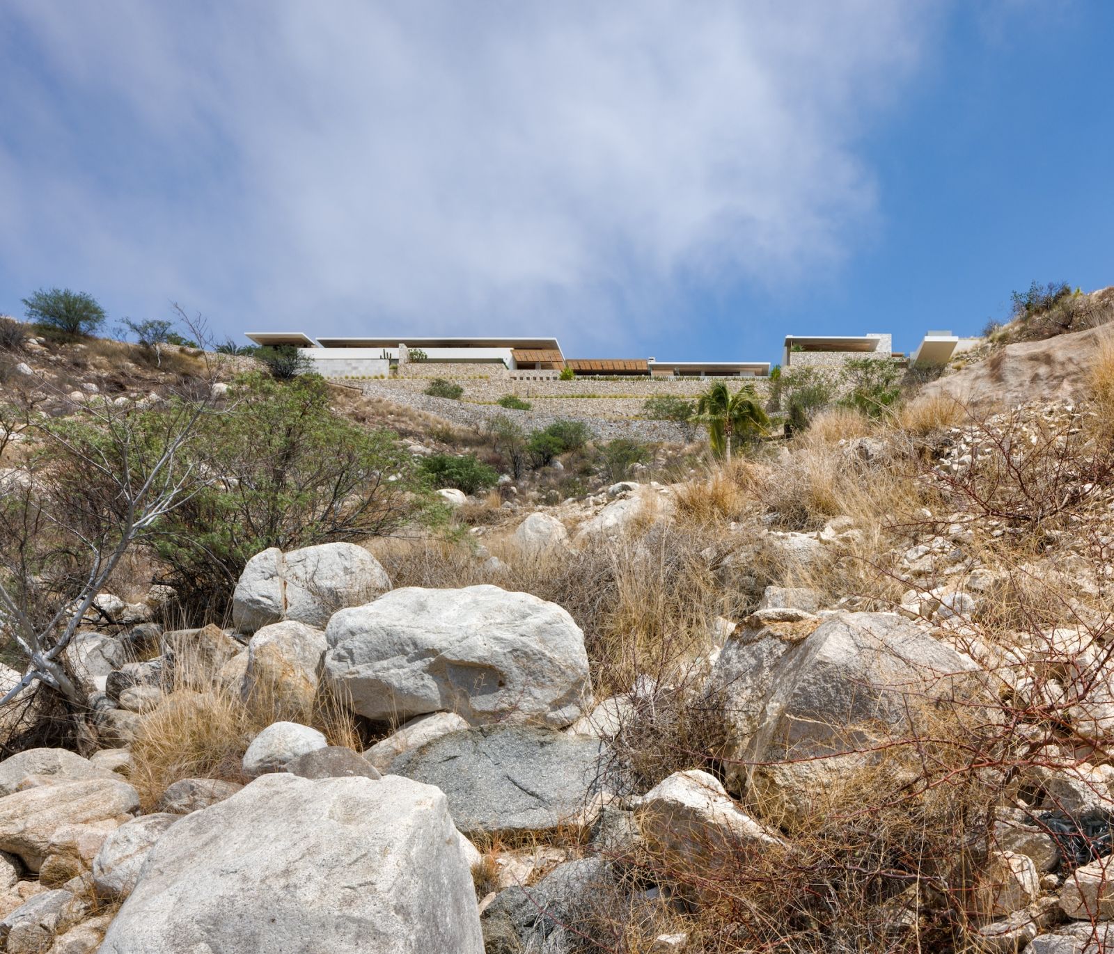 An external view of the Baja, California home