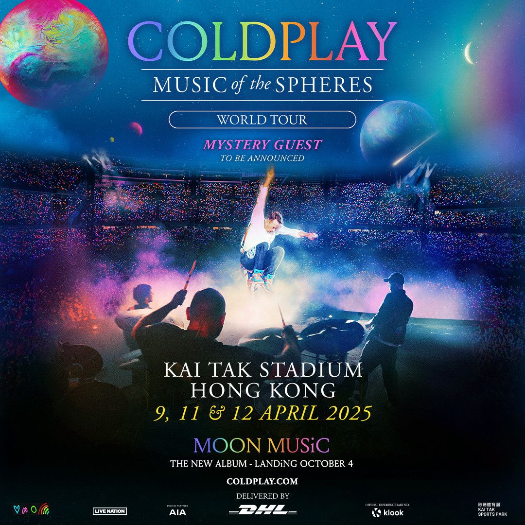 Coldplay將於2025年4月在香港開騷(Photo: Live Nation)
