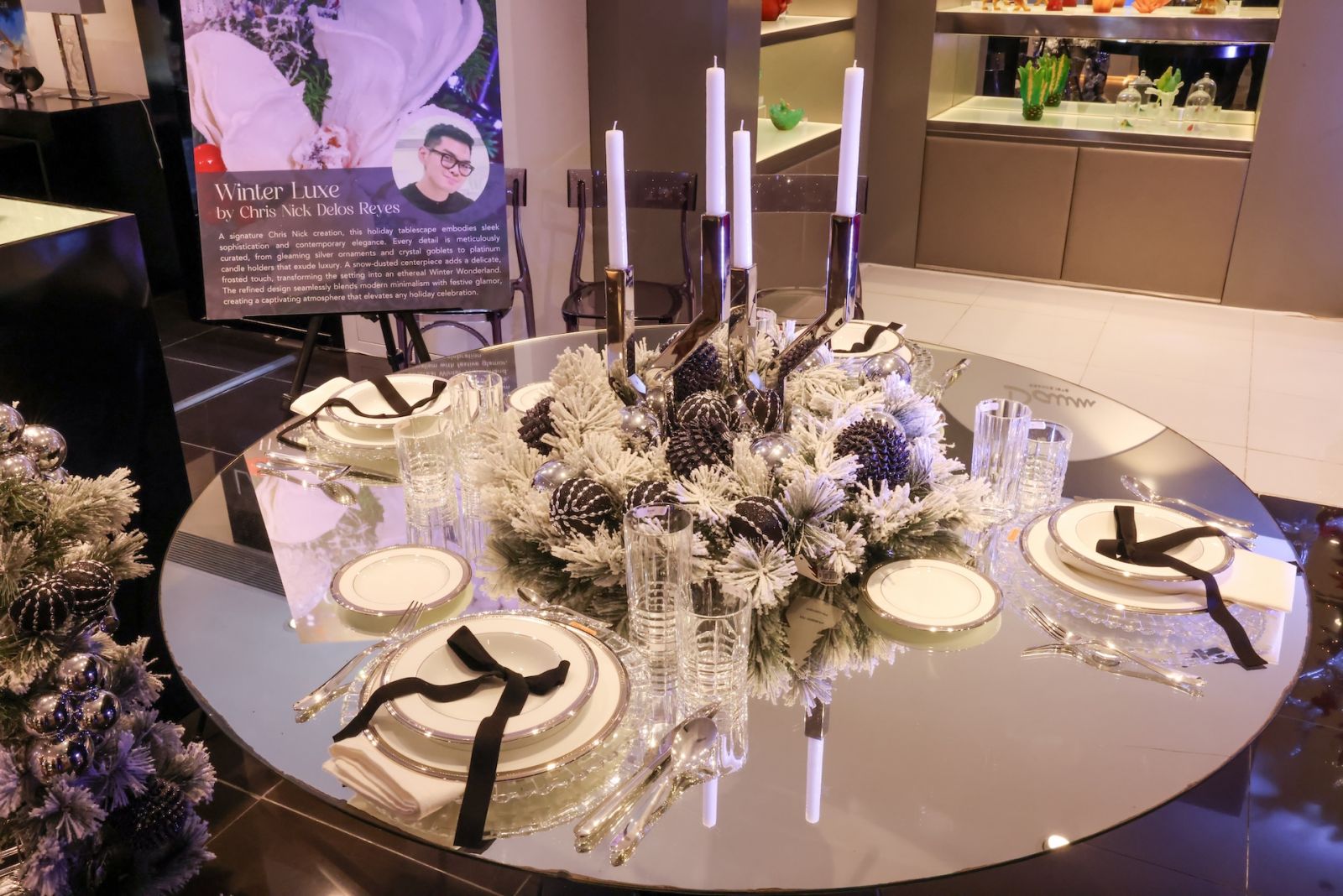 Chris Nick Delos Reyes's Winter Luxe tablescape