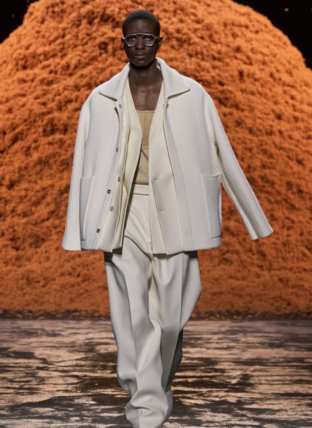เสื้อผ้าวูลสีขาว ZEGNA Men’s Fall Winter 2024 (ภาพ: ZEGNA)