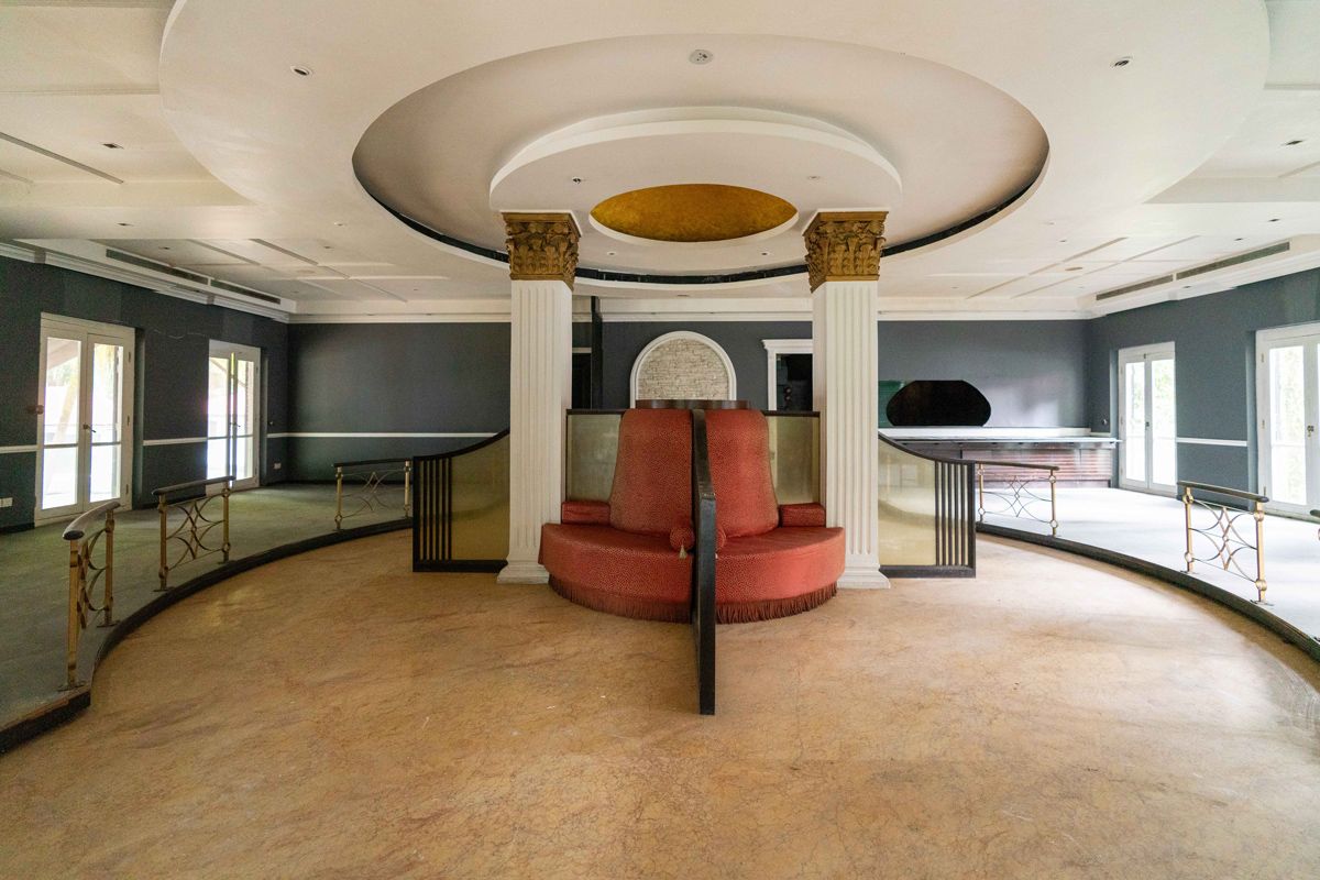 The interior of the black-and-white house at 33 Scotts Road