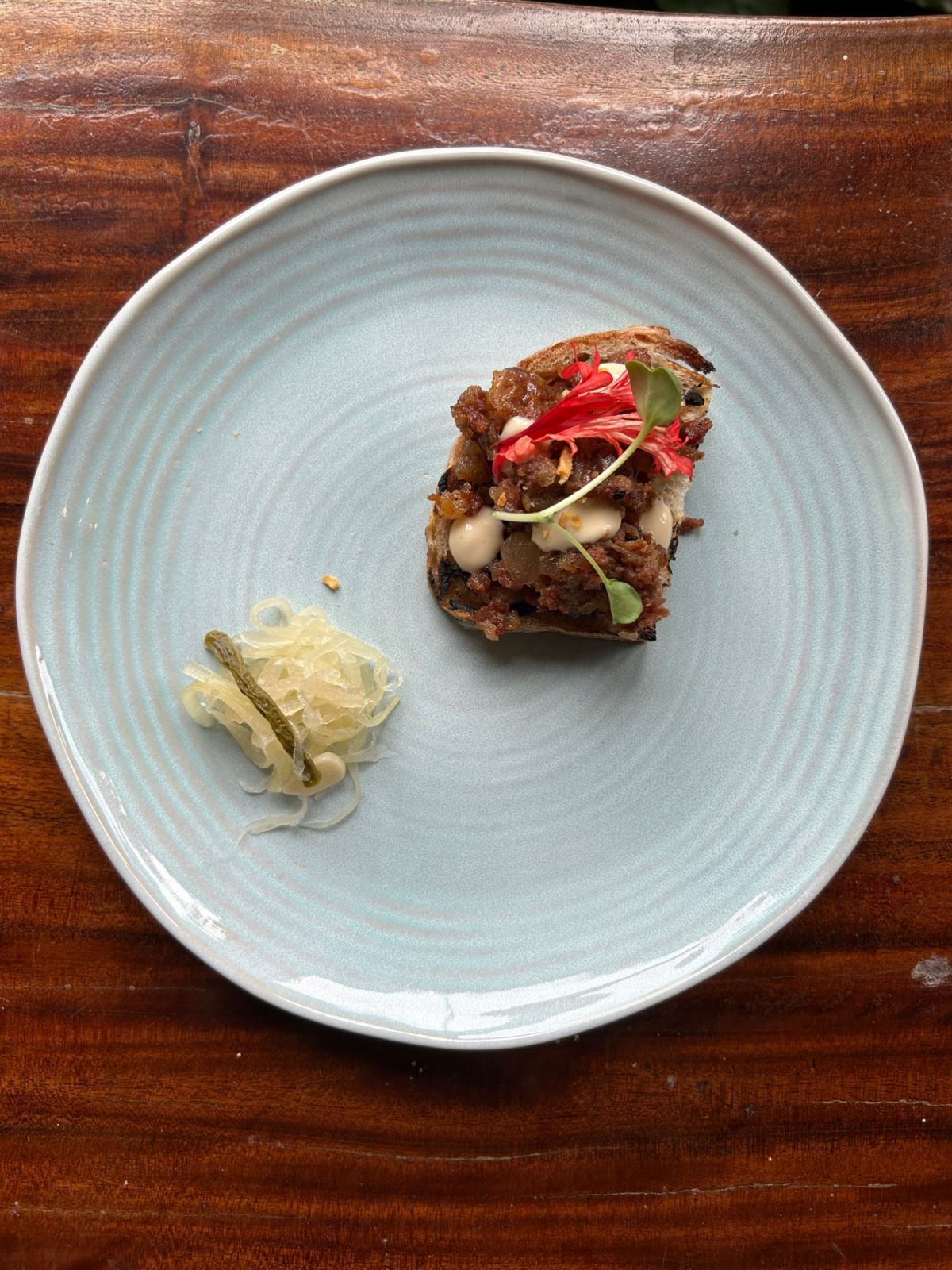 Chori toast | Sauma, Negros by chef Don Colmenares