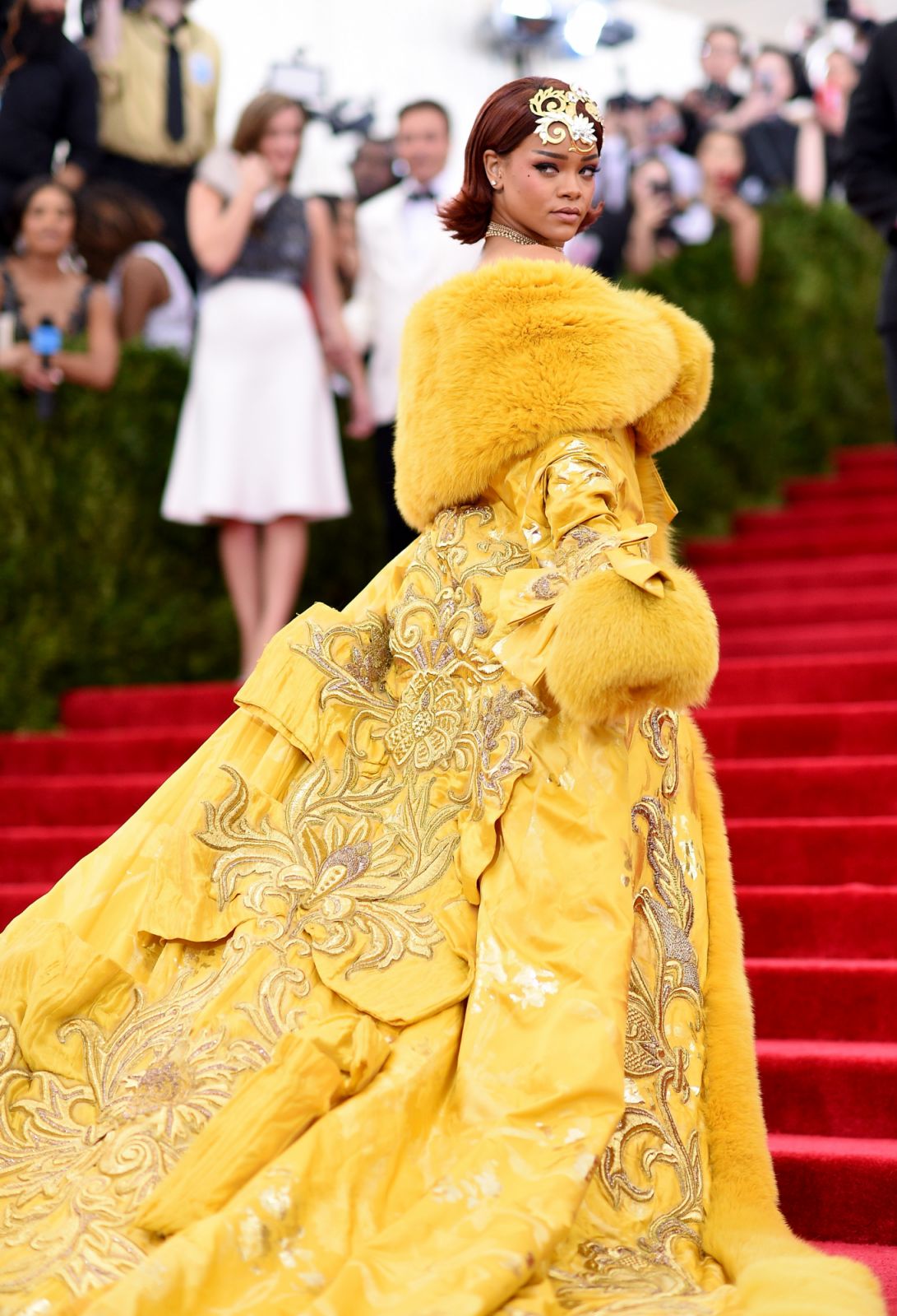 NEW YORK, NY - MAY 04:  Rihanna attends the "China: Through The Looking Glass" Costume Institute Benefit Gala at the Metropolitan Museum of Art on May 4, 2015 in New York City.  (Photo by Dimitrios Kambouris/Getty Images)