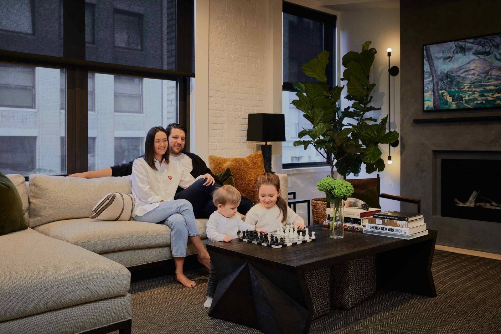 Homeowners Francesca and Mateo Ugas, and their two children