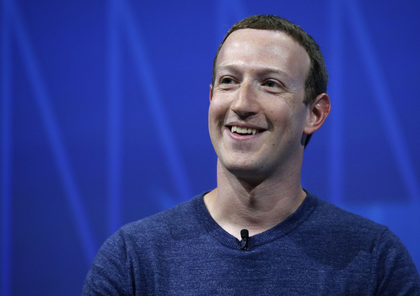 PARIS, FRANCE - MAY 24: Facebook's founder and CEO Mark Zuckerberg speaks to participants during the Viva Technologie show at Parc des Expositions Porte de Versailles on May 24, 2018 in Paris, France. Viva Technology, the new international event brings together 5,000 startups with top investors, companies to grow businesses and all players in the digital transformation who shape the future of the internet. (Photo by Chesnot/Getty Images)