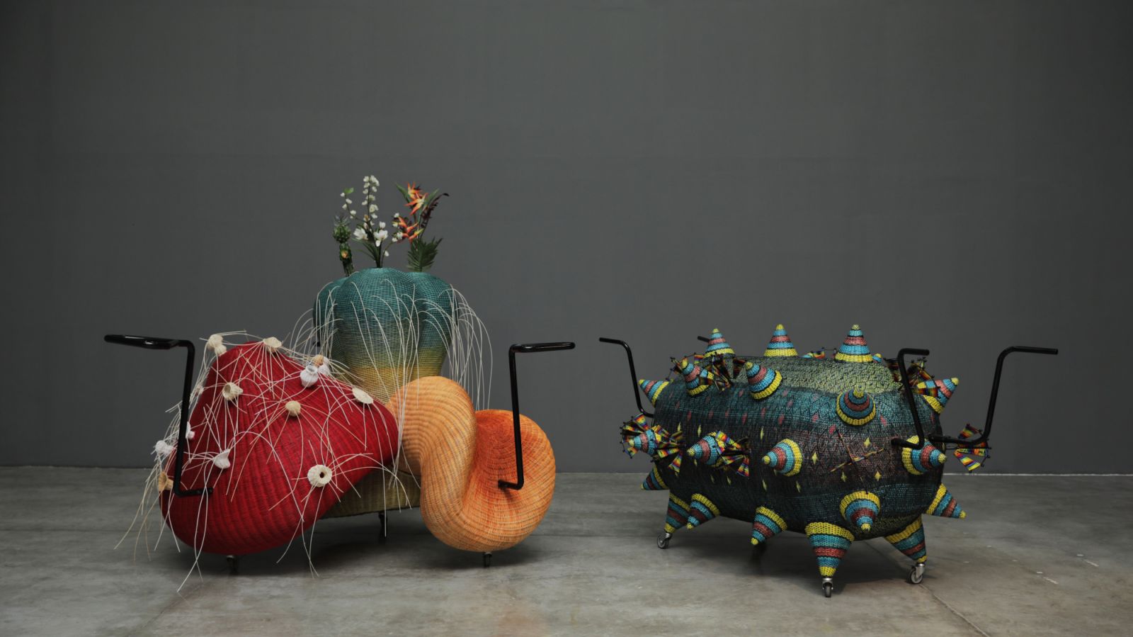 "The Randing Intermediates– Underbelly Alienage Duo (Earth Alienage Rising Sporing, Sea Alienage Fanned-Out Bang)" (2020) (Photo: courtesy Courtesy Kurimanzutto, Mexico City, New York)